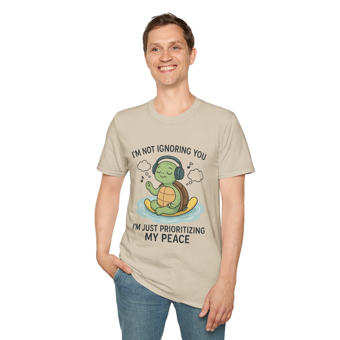 Calm Vibes Turtle T-Shirt - My Peace Graphic Tee, Relaxation Shirt, Nature Lover Gift, Mindfulness Apparel, Cute Animal Top