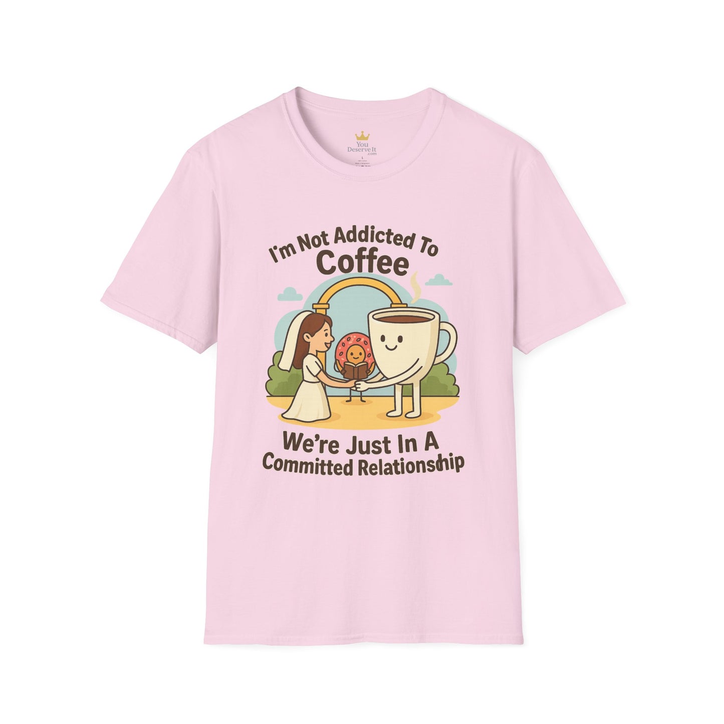 Funny Coffee T-Shirt, Gift for Coffee Lovers, Unisex Softstyle Tee, Cute Relationship Humor Shirt, Perfect for Birthdays and Coffee