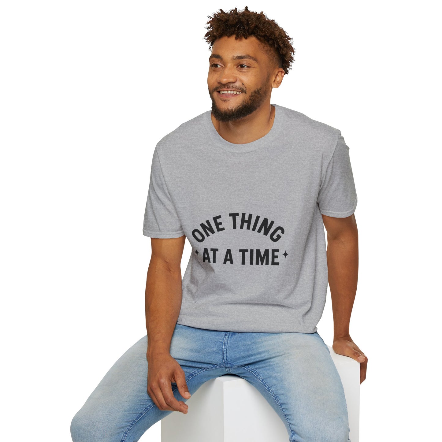 One Thing at a Time T-Shirt | Minimalist Mental Health Reminder Tee