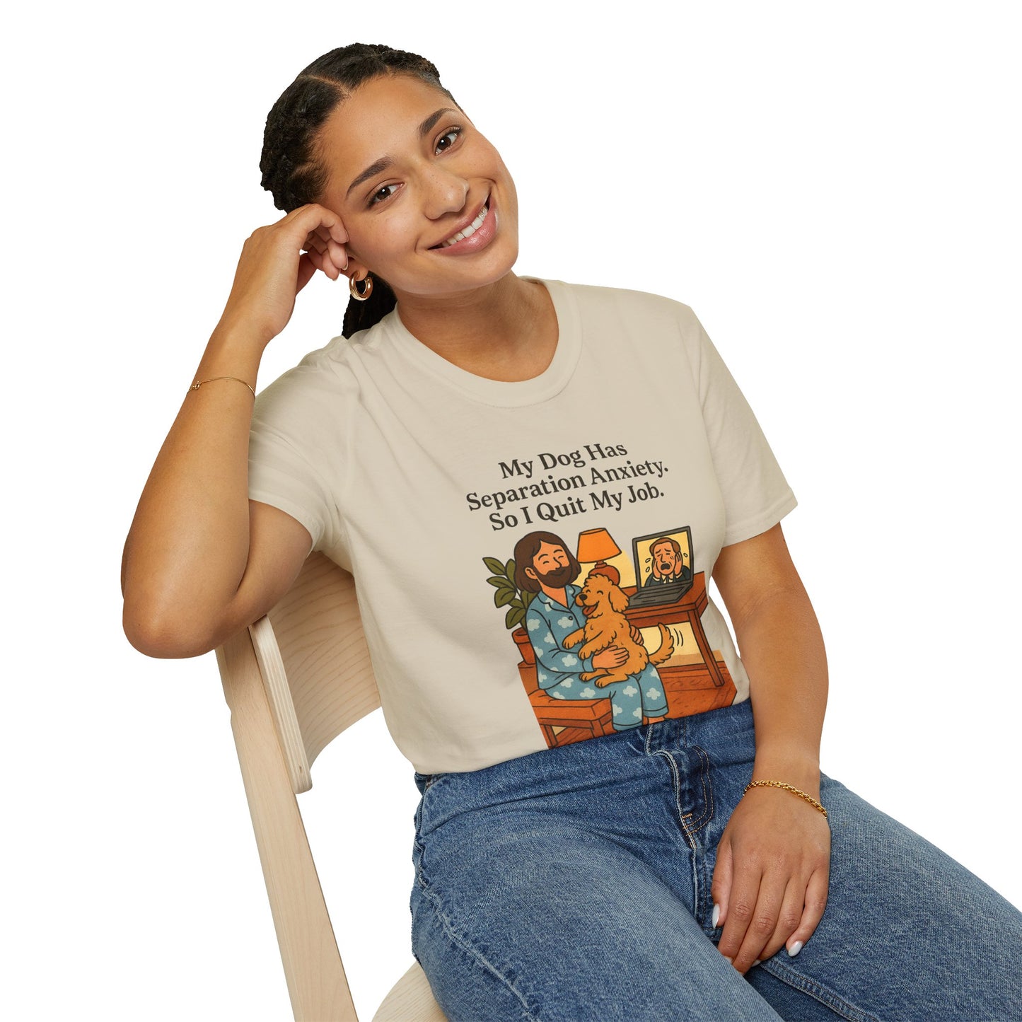My Dog Has Separation Anxiety Shirt – Funny Pet Owner Graphic Tee
