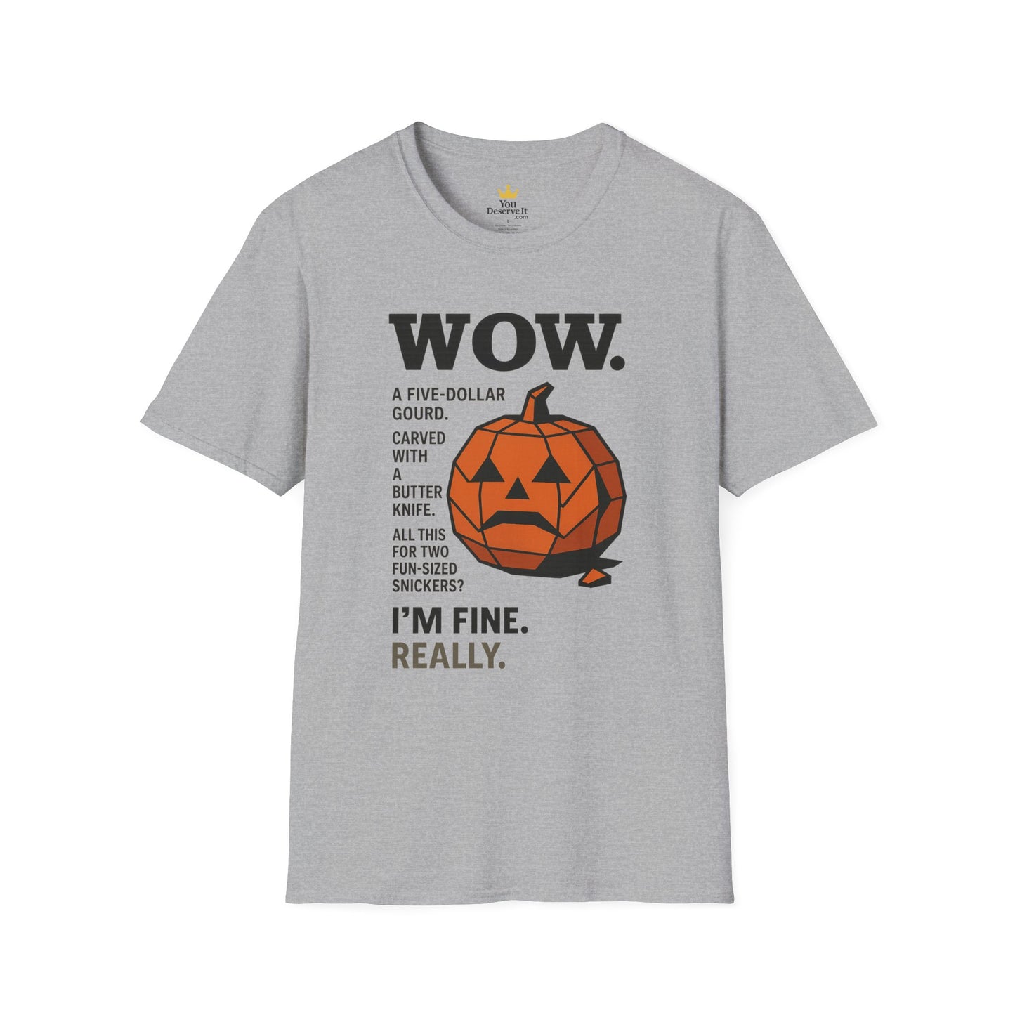 Geometric Jack-O’-Lantern Funny Halloween T-Shirt – Cynical Pumpkin Design