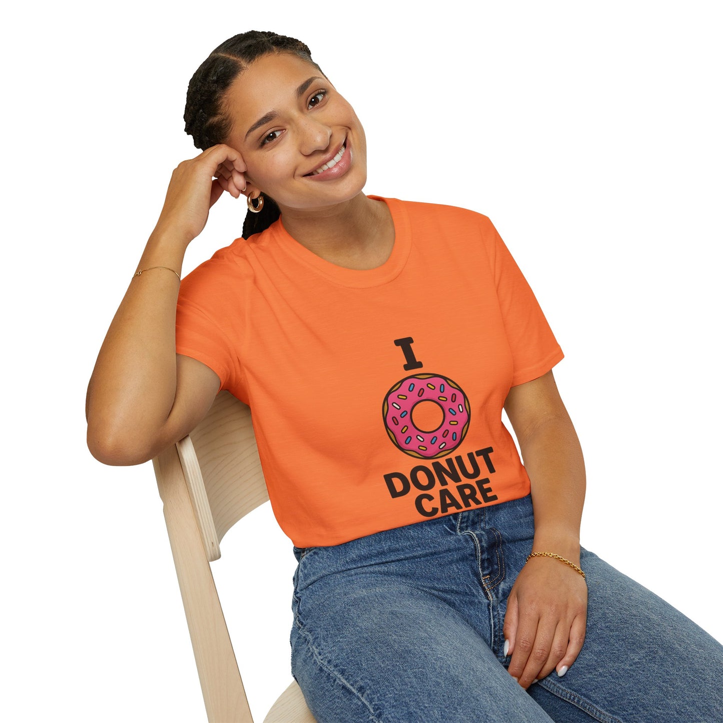 I Donut Care | Funny Pink Sprinkle Donut Shirt