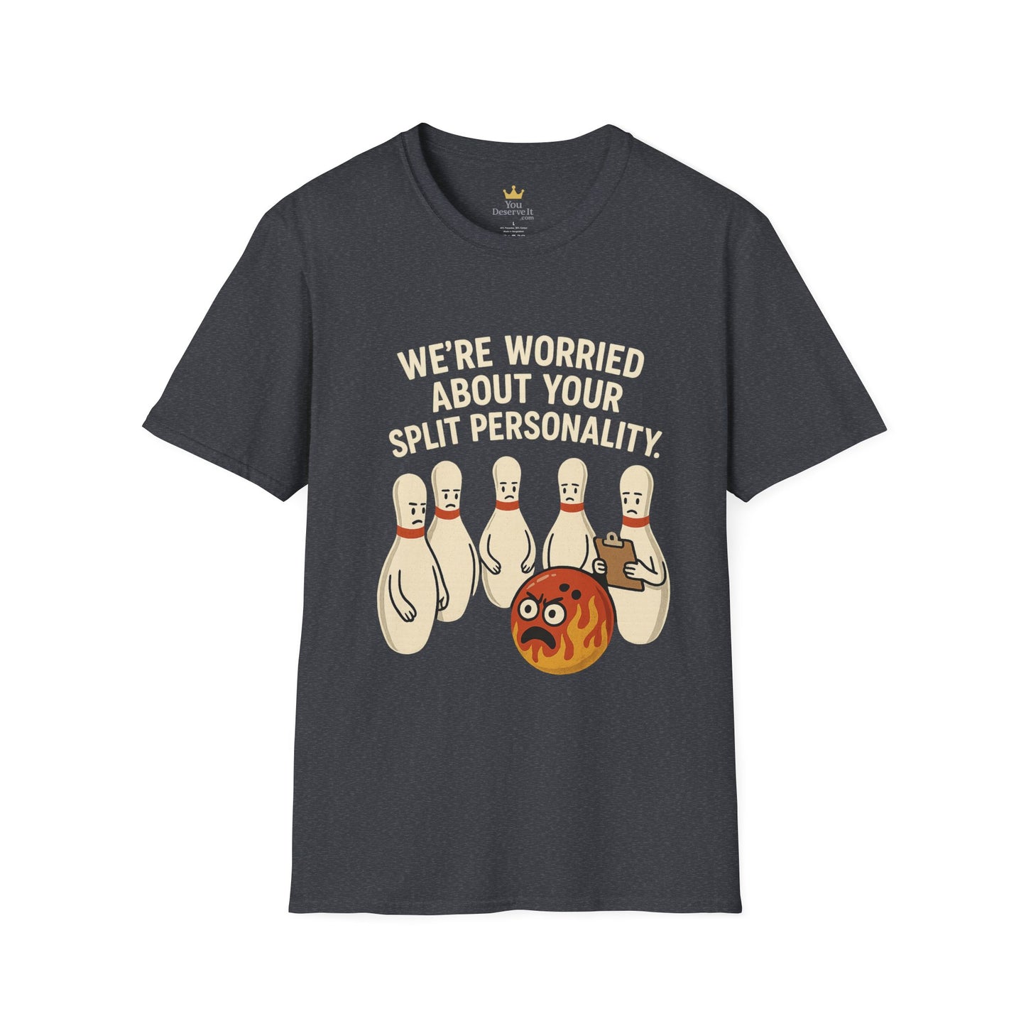 Bowling Intervention T-Shirt | "Split Personality" Funny League Tee