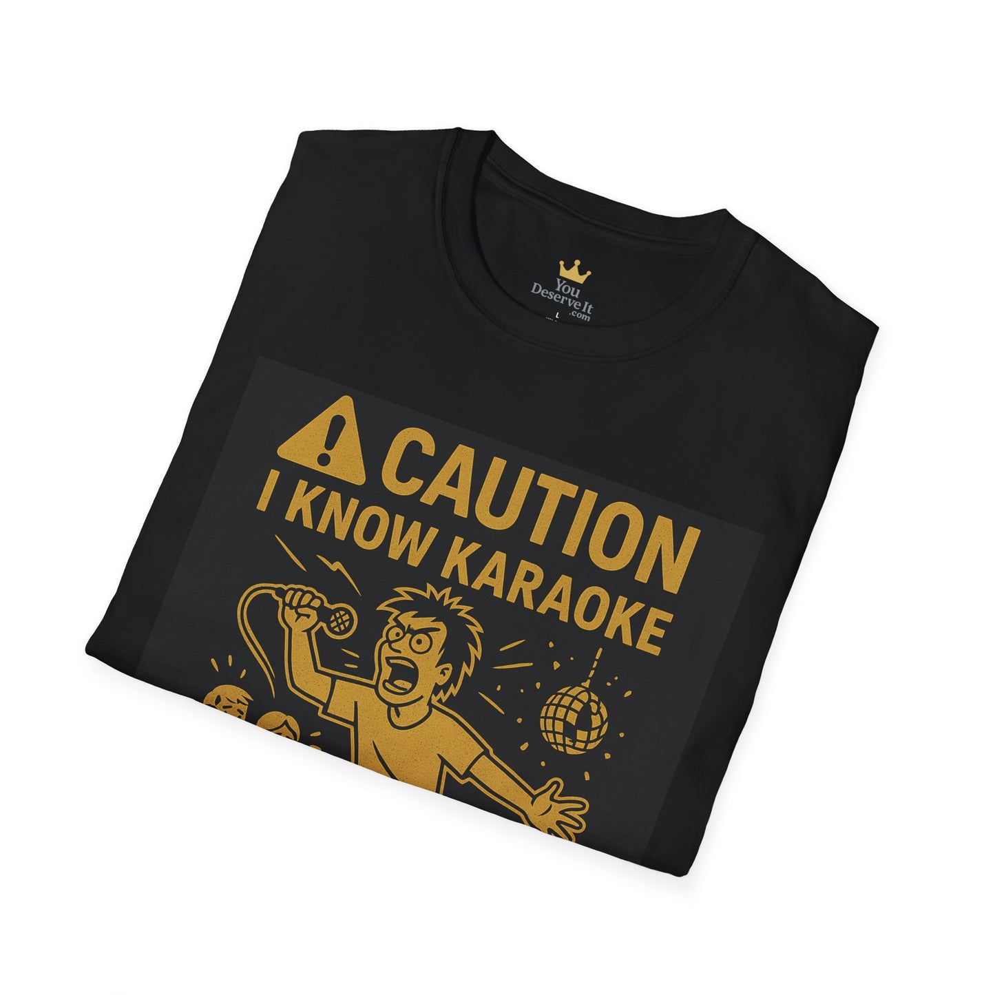 Caution I Know Karaoke Shirt | Funny Music Lover Tee, No Key Is Safe Graphic