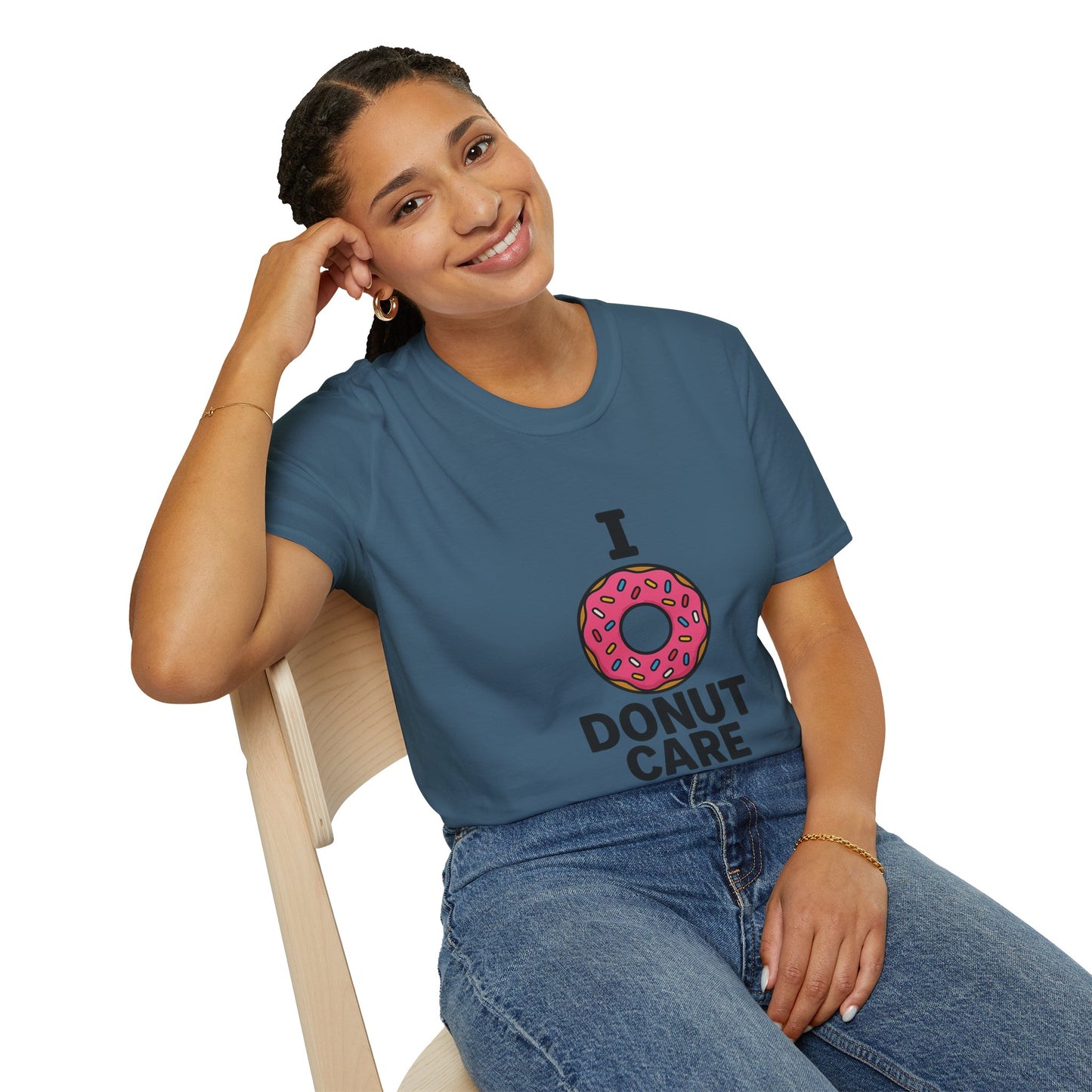 I Donut Care | Funny Pink Sprinkle Donut Shirt