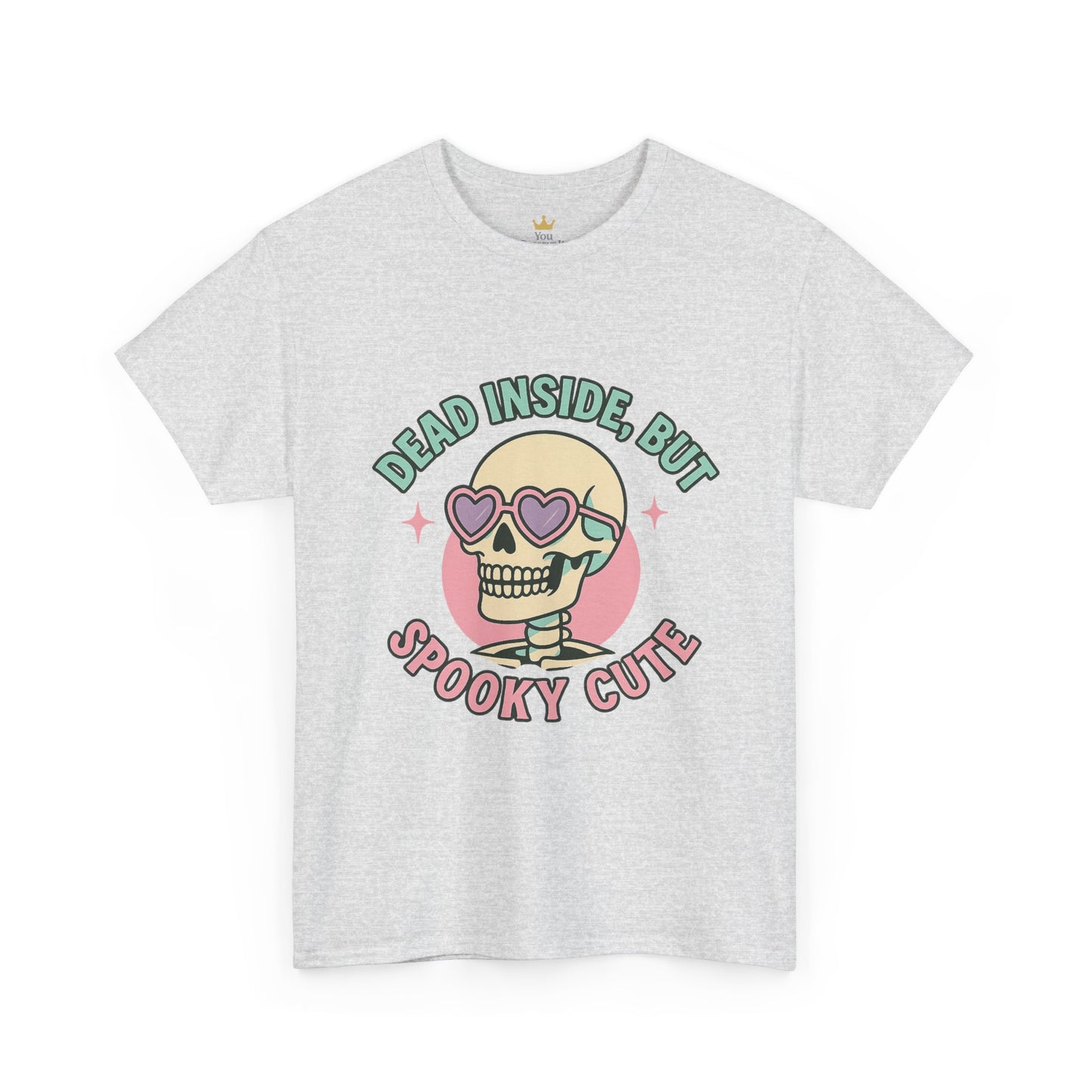 Dead Inside But Spooky Cute Shirt | Pastel Goth Skeleton Halloween Tee