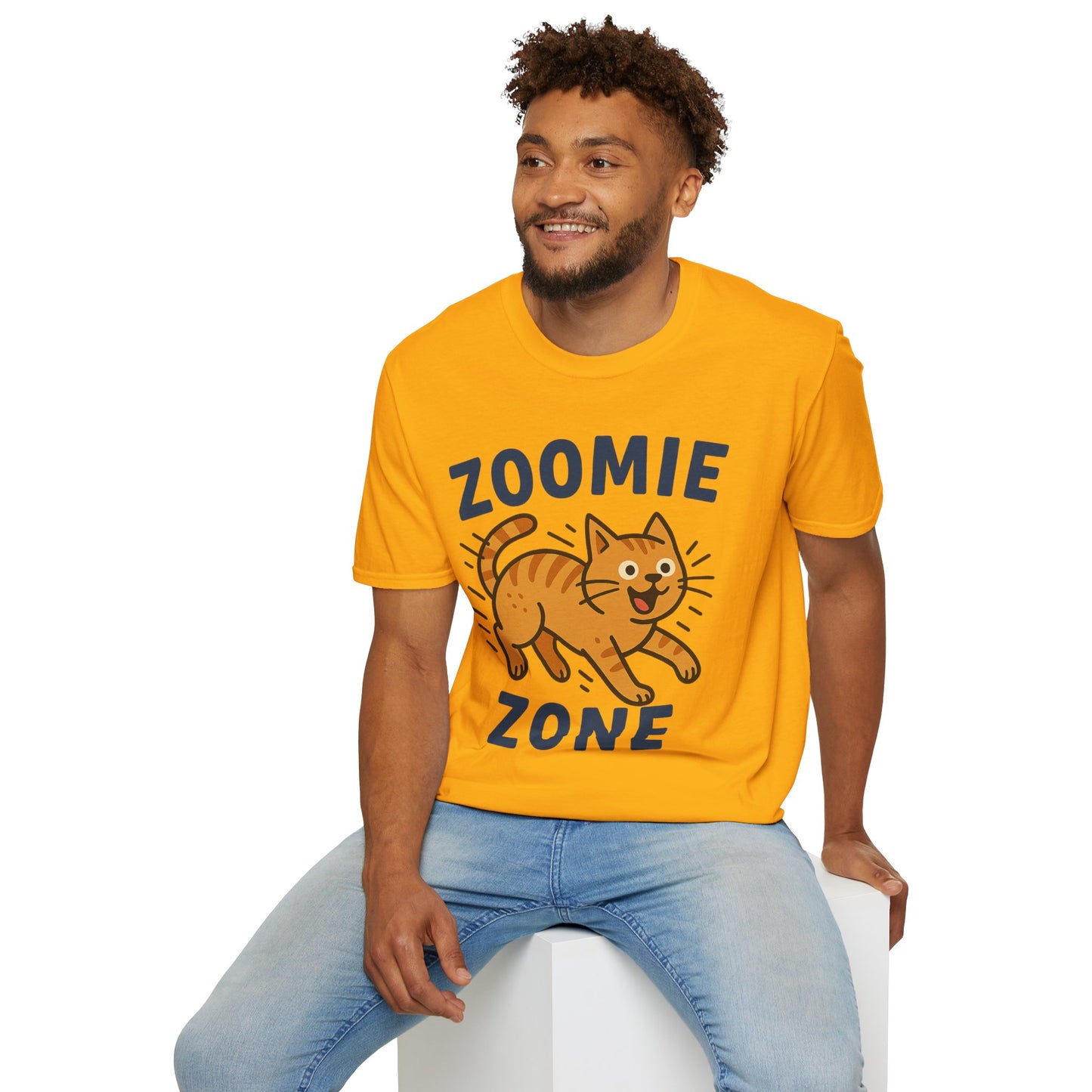 Cute Cat Zoomie Zone T-Shirt, Cat Lover Gift, Funny Pet Tee, Animal T-Shirt, Casual Everyday Top
