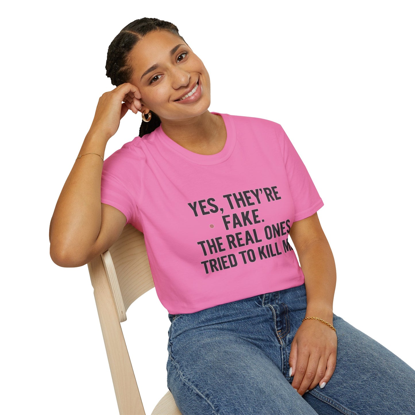 Yes, They're Fake | Breast Cancer Survivor Shirt