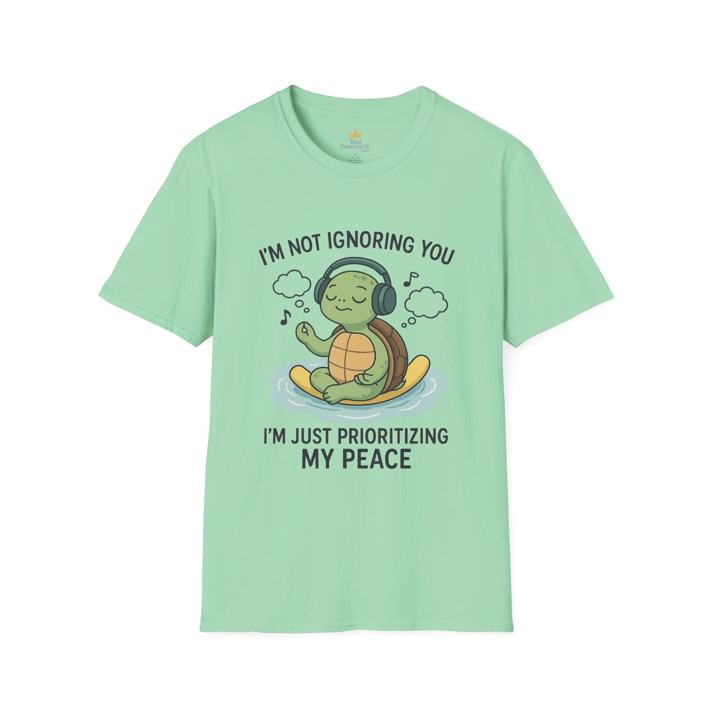 Calm Vibes Turtle T-Shirt - My Peace Graphic Tee, Relaxation Shirt, Nature Lover Gift, Mindfulness Apparel, Cute Animal Top