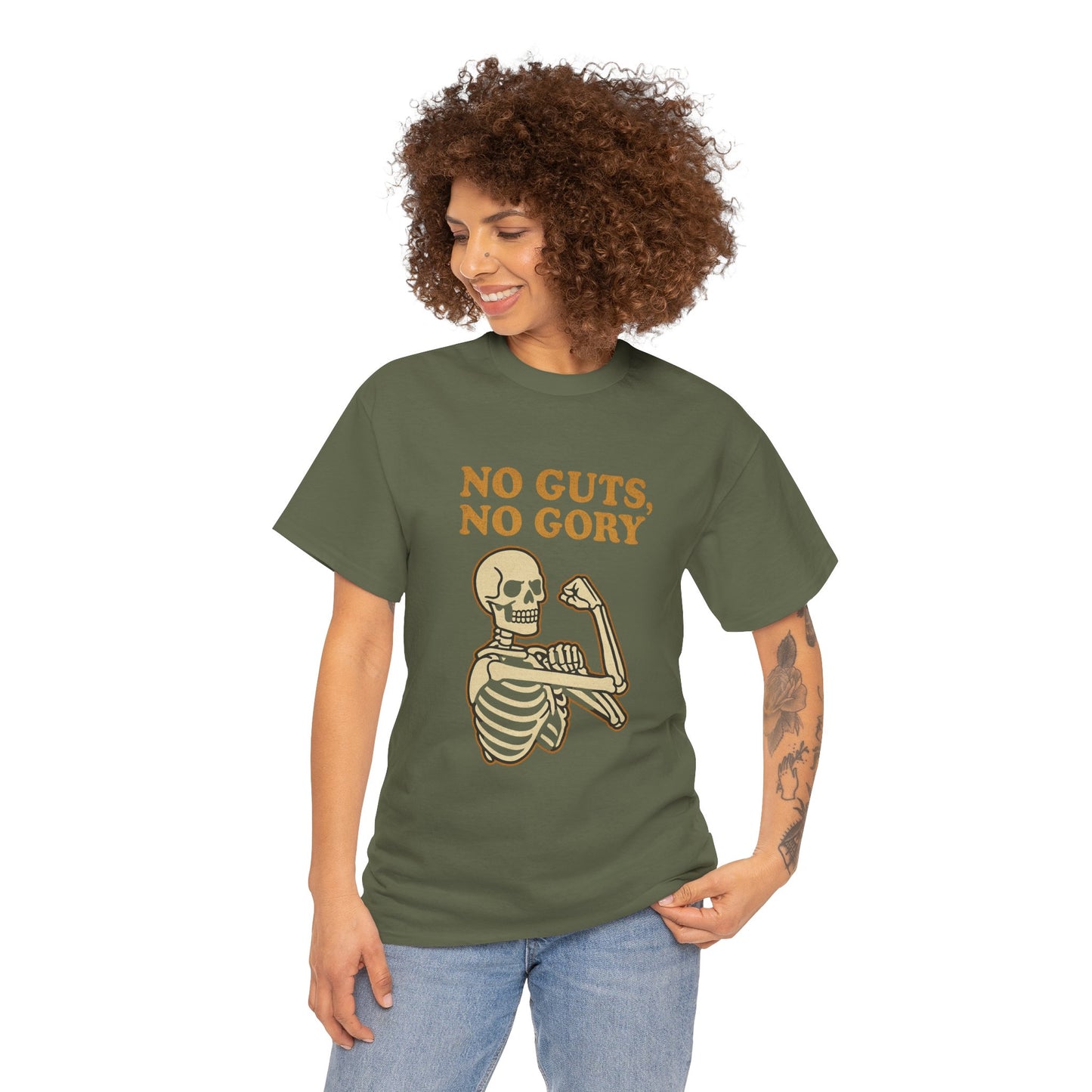 No Guts, No Gory | Halloween Skeleton Motivation Tee