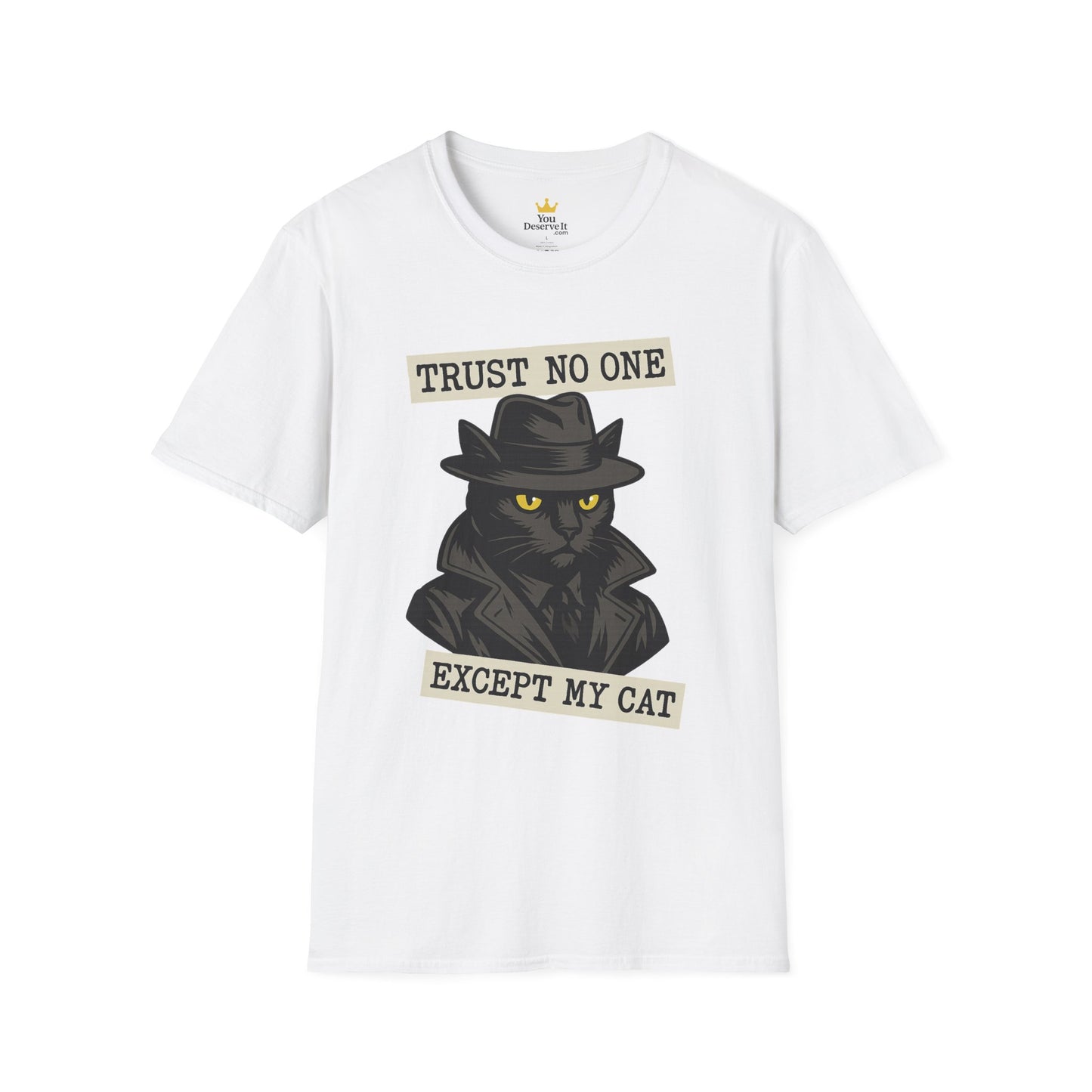 Trust No One Except My Cat – Noir Detective Cat T-Shirt
