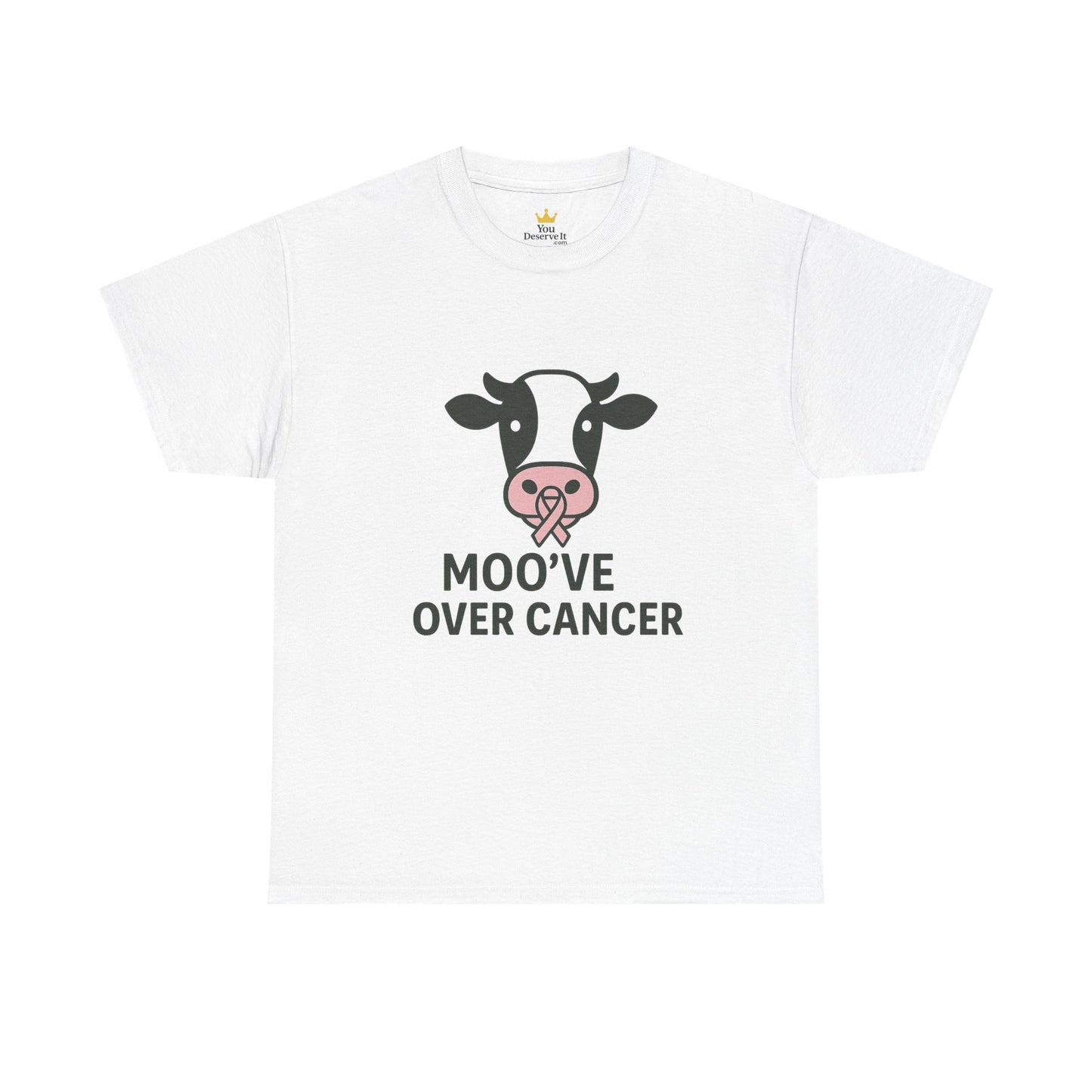 Moo've Over Cancer | Breast Cancer Awareness Cow Tee