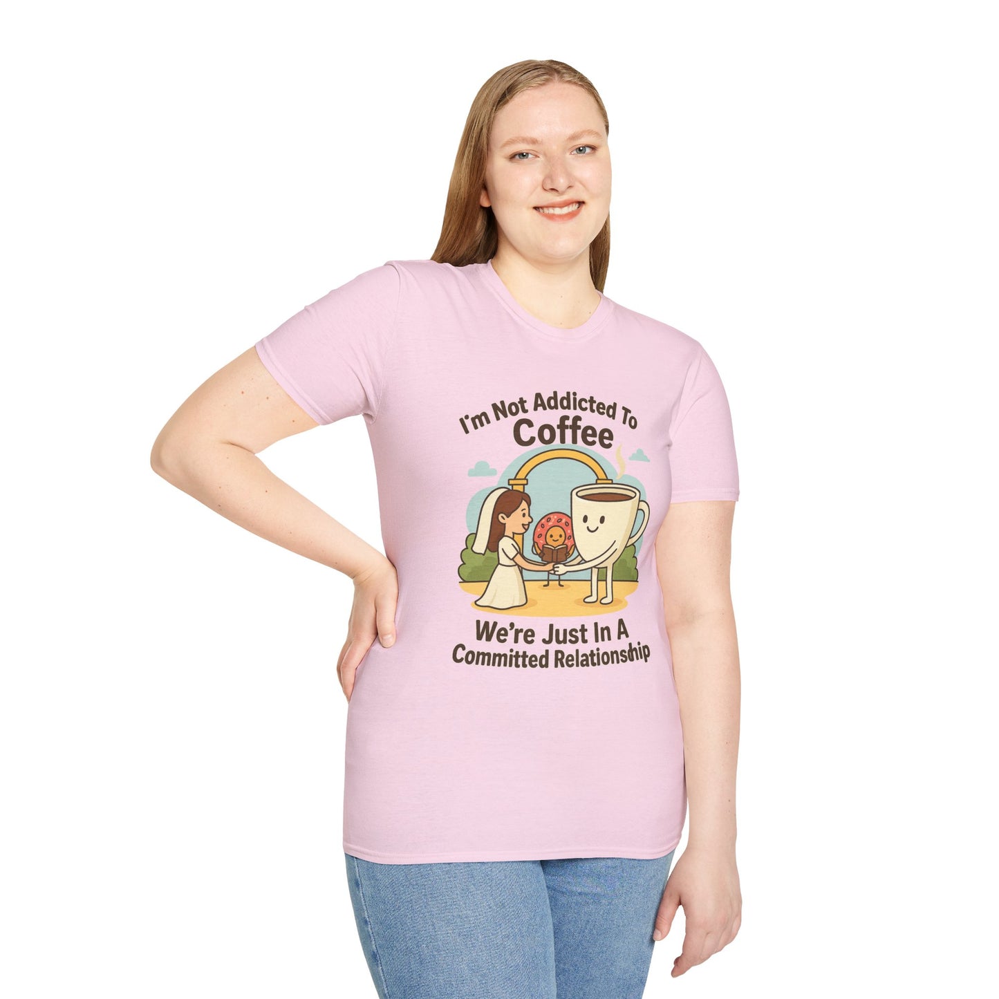 Funny Coffee T-Shirt, Gift for Coffee Lovers, Unisex Softstyle Tee, Cute Relationship Humor Shirt, Perfect for Birthdays and Coffee