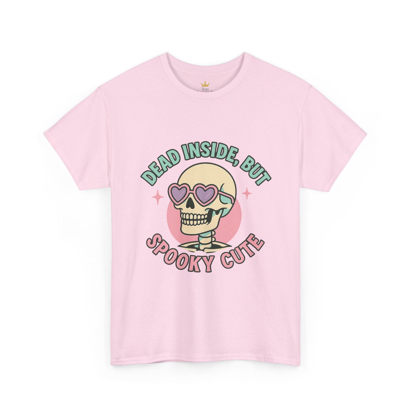 Dead Inside But Spooky Cute Shirt | Pastel Goth Skeleton Halloween Tee