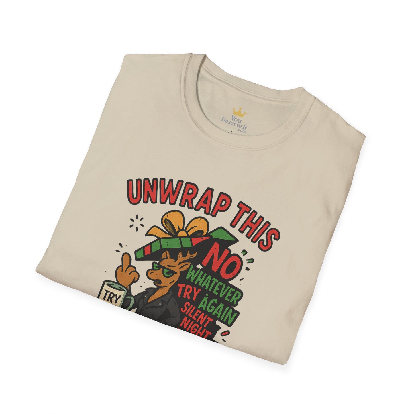 Unwrap This Attitude Christmas Shirt | Funny Sarcastic Holiday Tee | Sassy Anti-Christmas Style