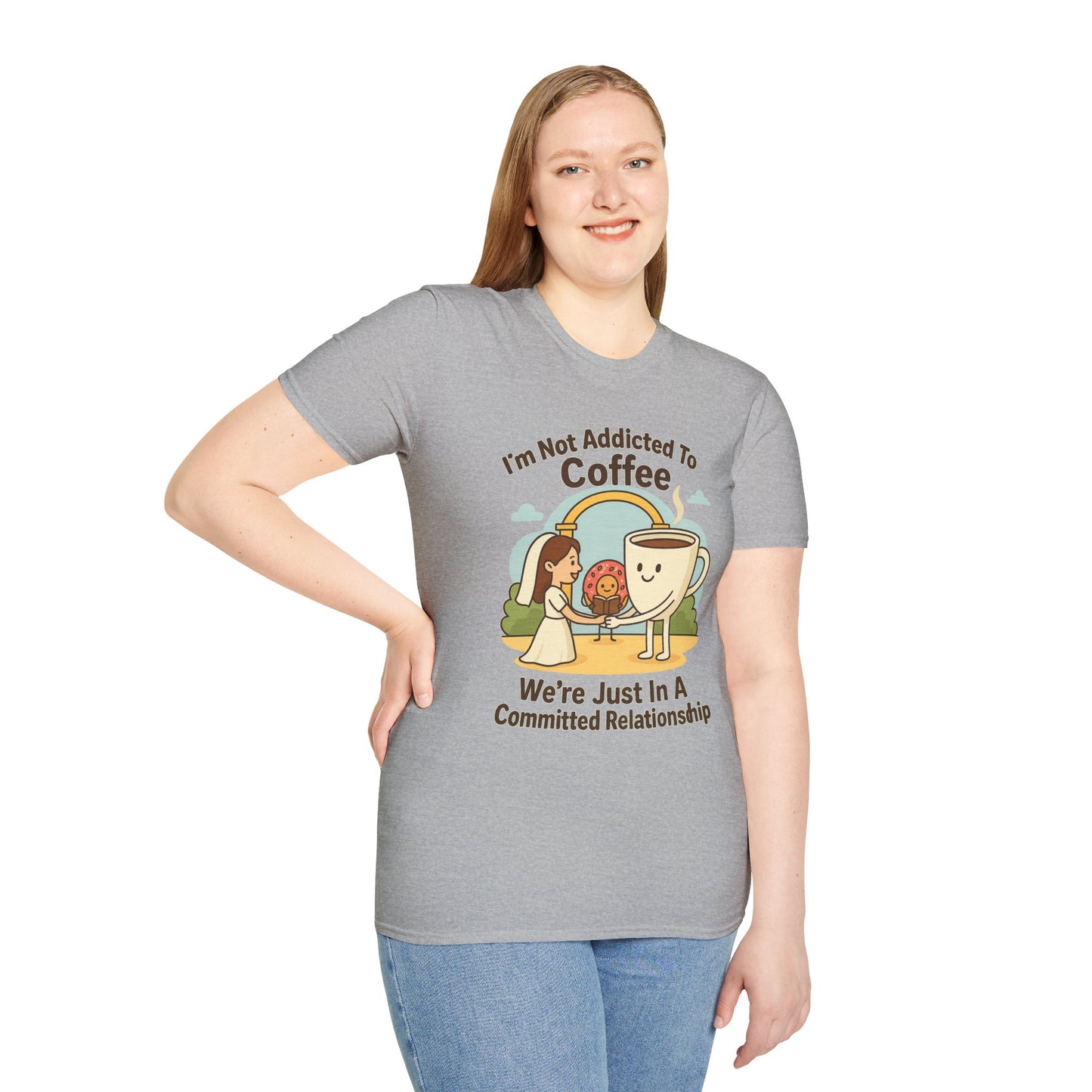 Funny Coffee T-Shirt, Gift for Coffee Lovers, Unisex Softstyle Tee, Cute Relationship Humor Shirt, Perfect for Birthdays and Coffee