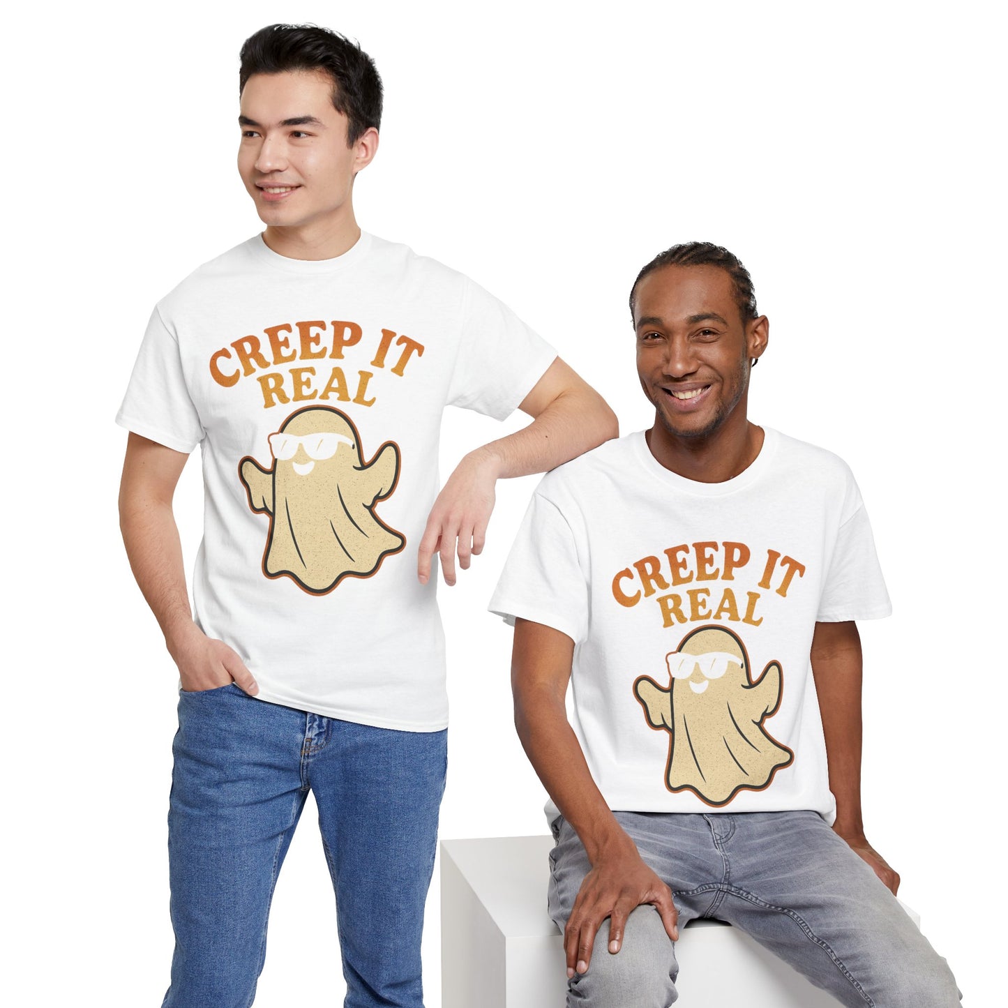 Creep It Real Shirt | Funny Halloween Ghost T-Shirt with Sunglasses