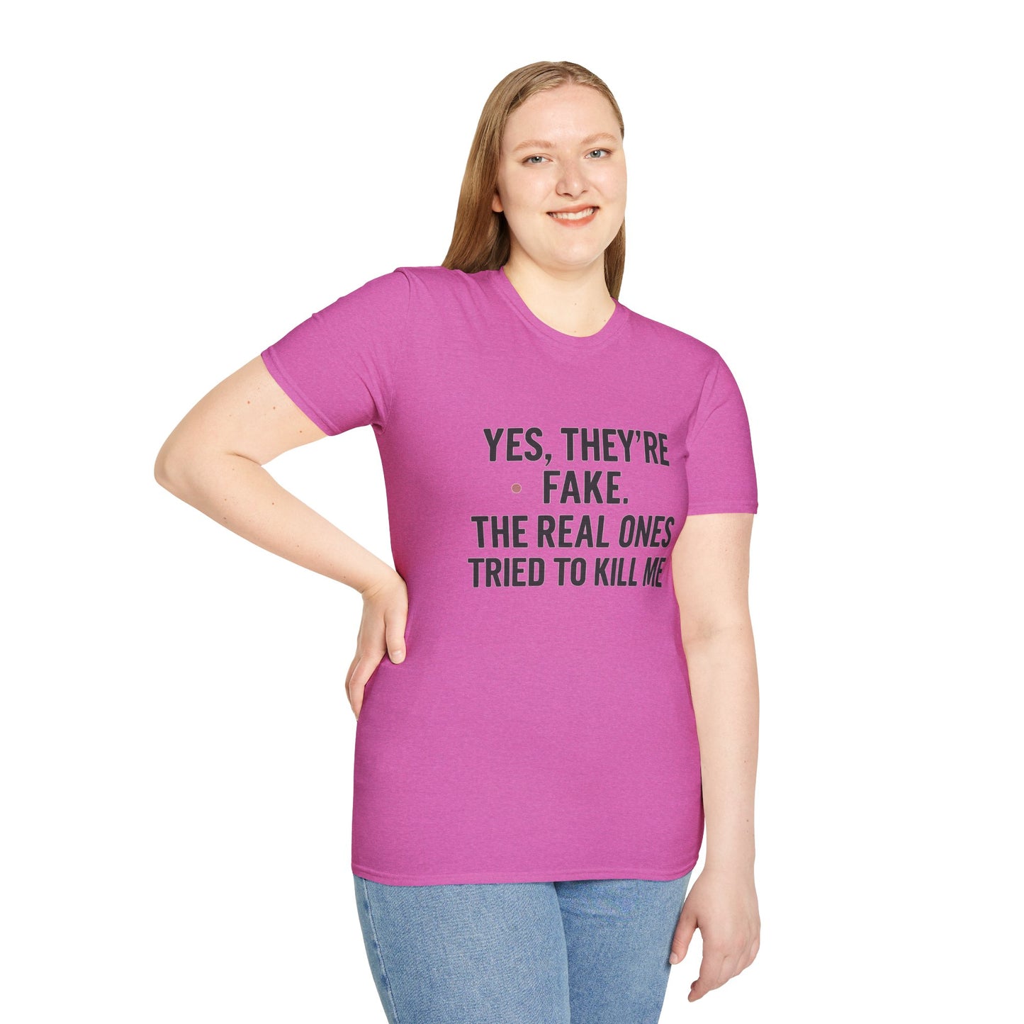 Yes, They're Fake | Breast Cancer Survivor Shirt