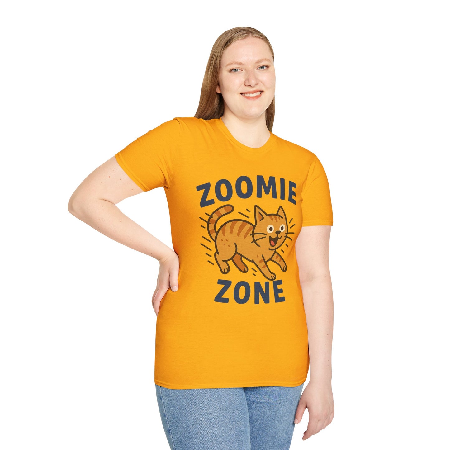 Cute Cat Zoomie Zone T-Shirt, Cat Lover Gift, Funny Pet Tee, Animal T-Shirt, Casual Everyday Top