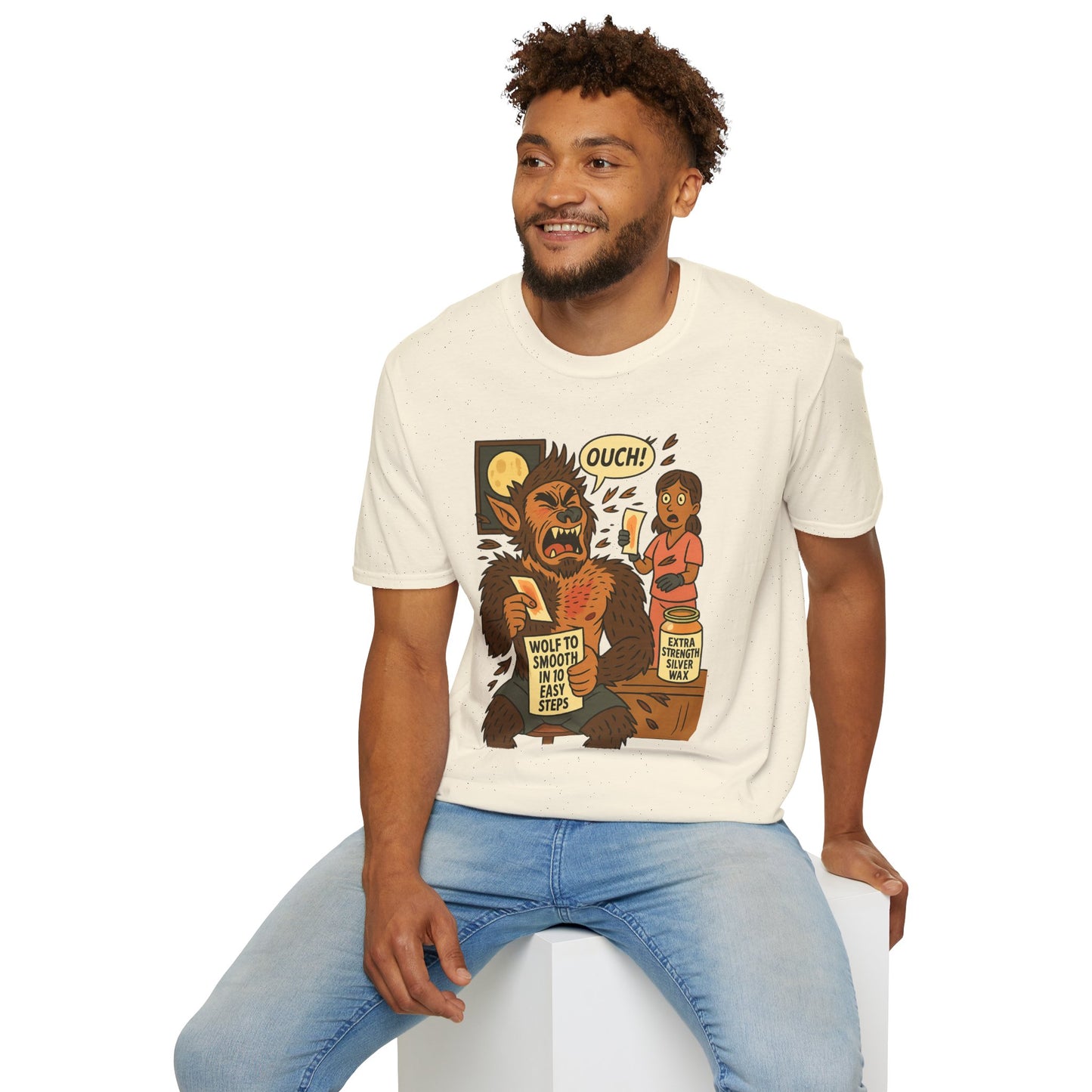 Werewolf Waxing Humor T-Shirt – “Wolf to Smooth” Spa Comedy Design