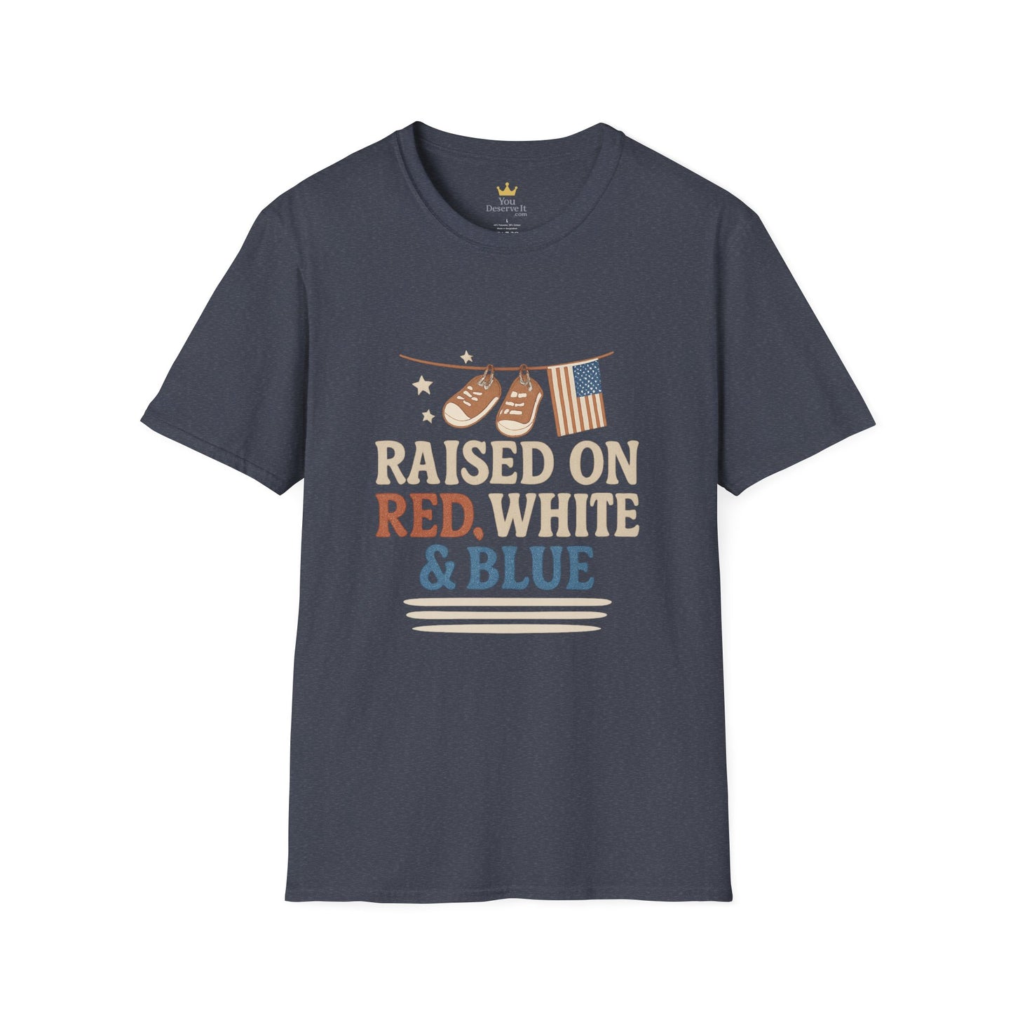 Raised on Red, White & Blue | Vintage Patriotic Tee