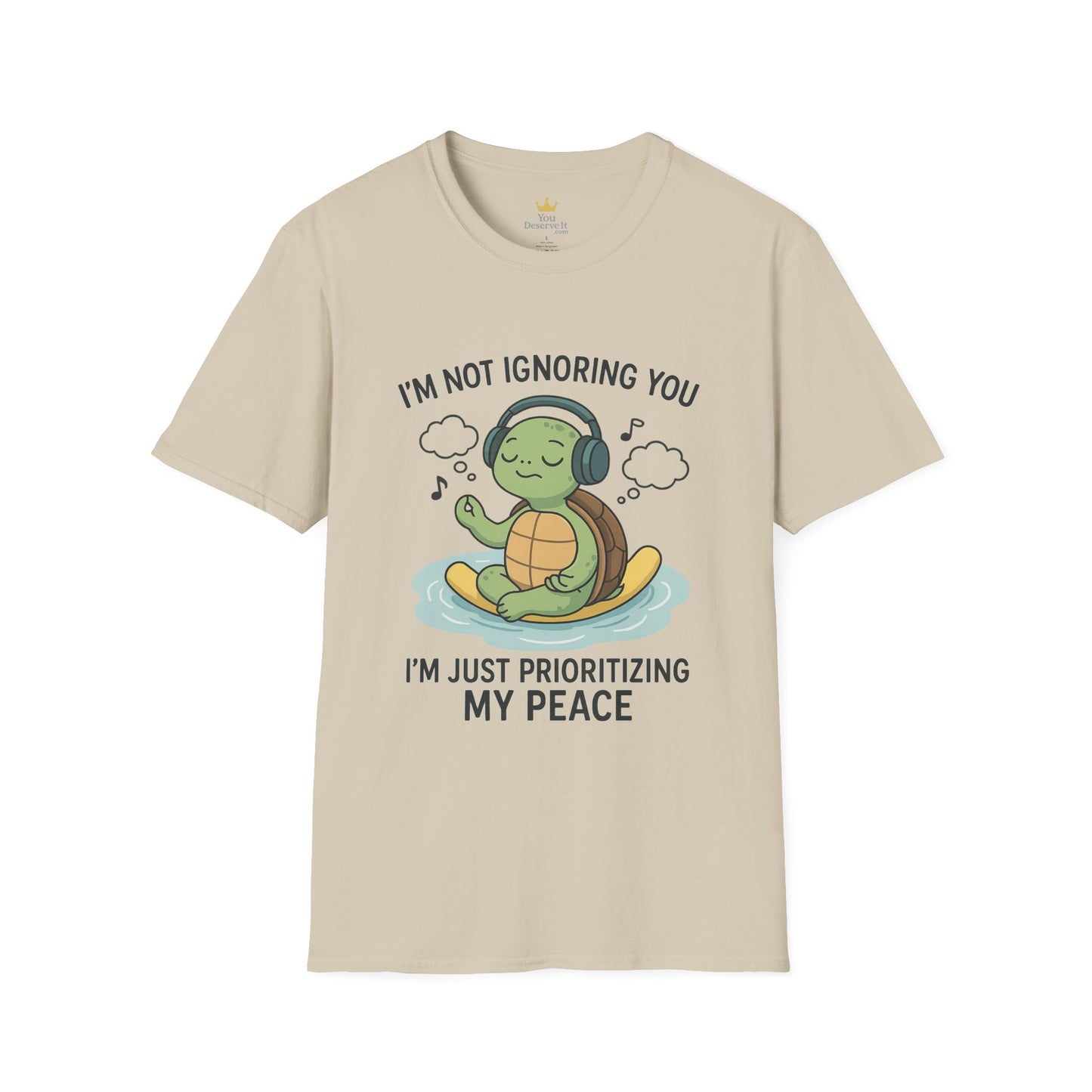 Calm Vibes Turtle T-Shirt - My Peace Graphic Tee, Relaxation Shirt, Nature Lover Gift, Mindfulness Apparel, Cute Animal Top