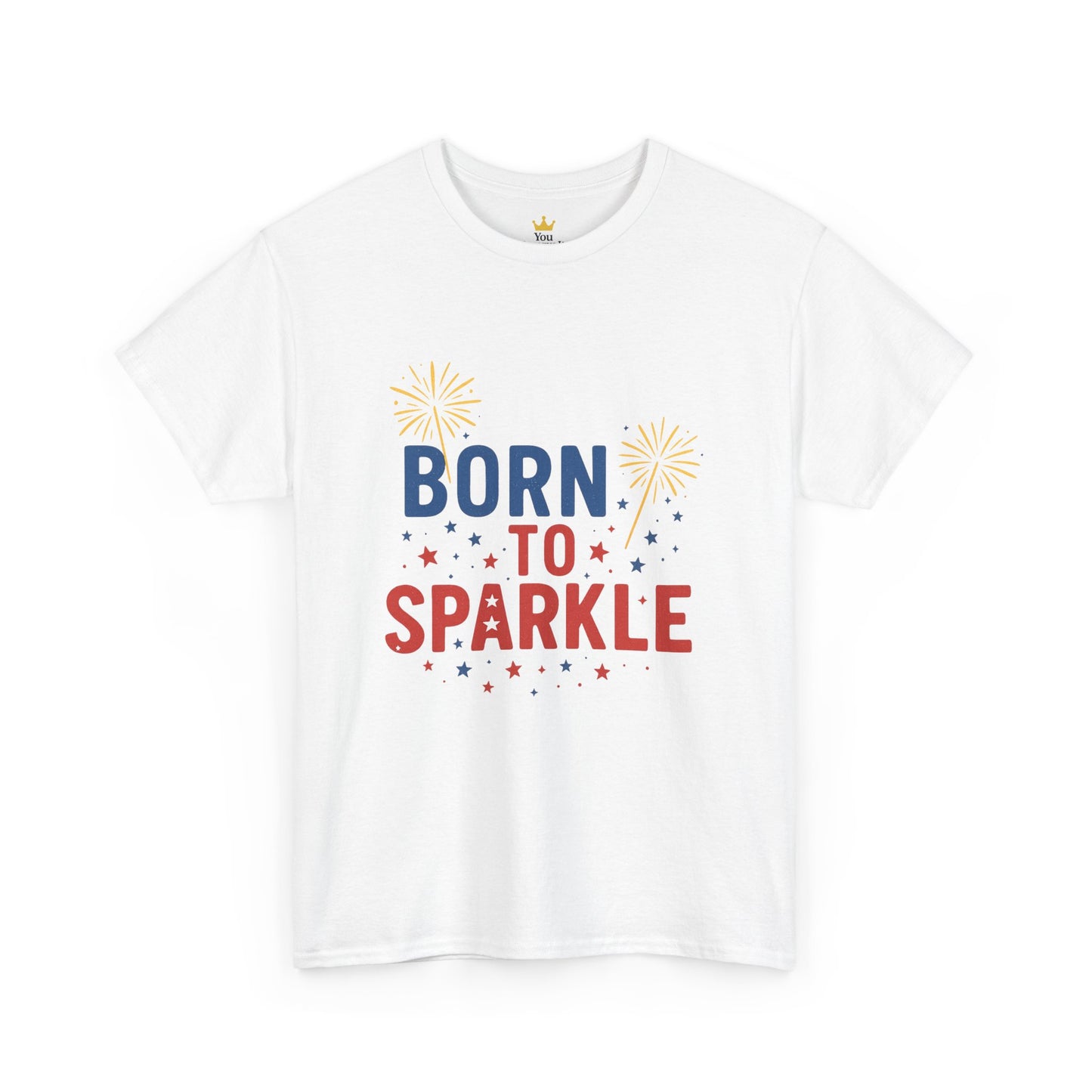 Born to Sparkle Shirt | Patriotic Red White & Blue 4th of July Fireworks Tee