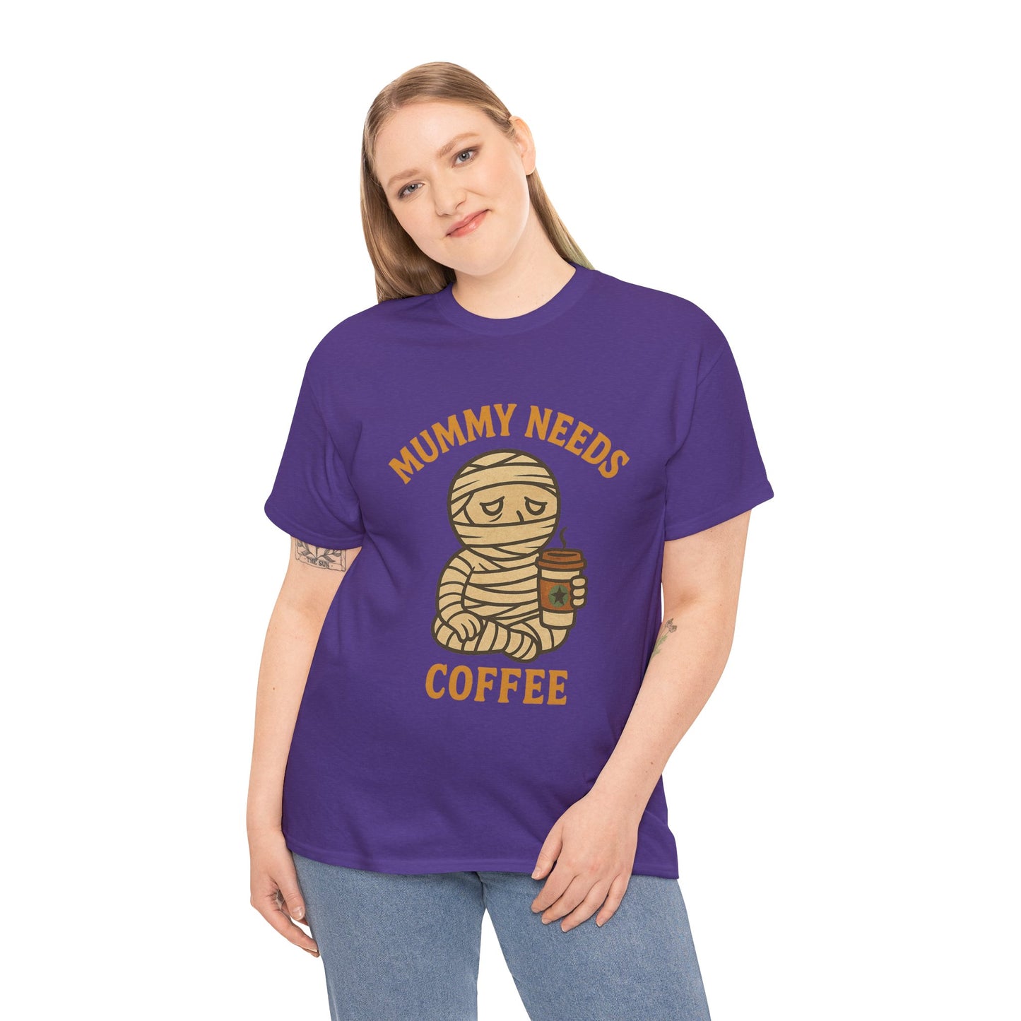 Mummy Needs Coffee Shirt | Funny Halloween Tired Mom Tee with Caffeine Theme
