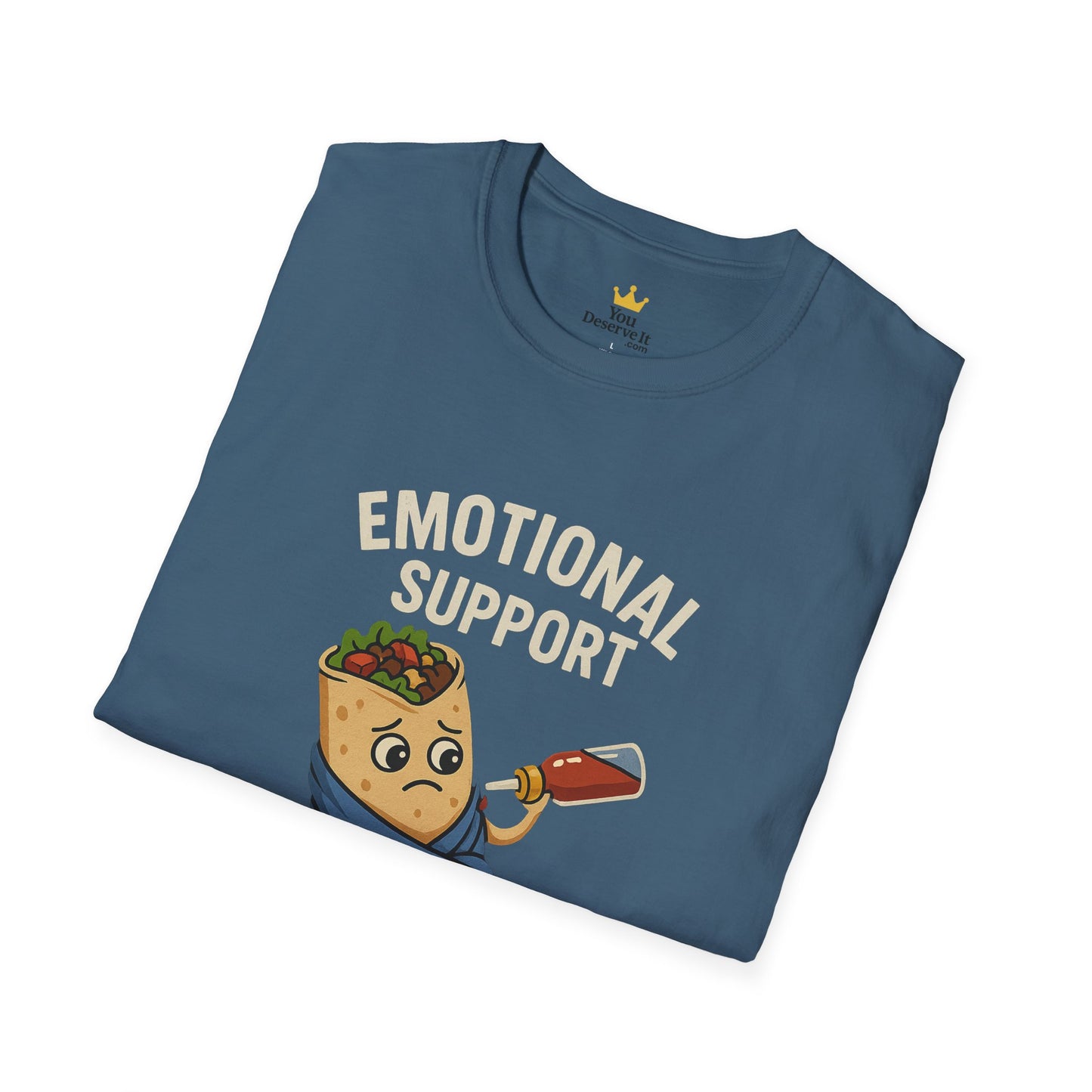 Emotional Support Burrito Shirt | Funny Food Humor Tee with Hot Sauce