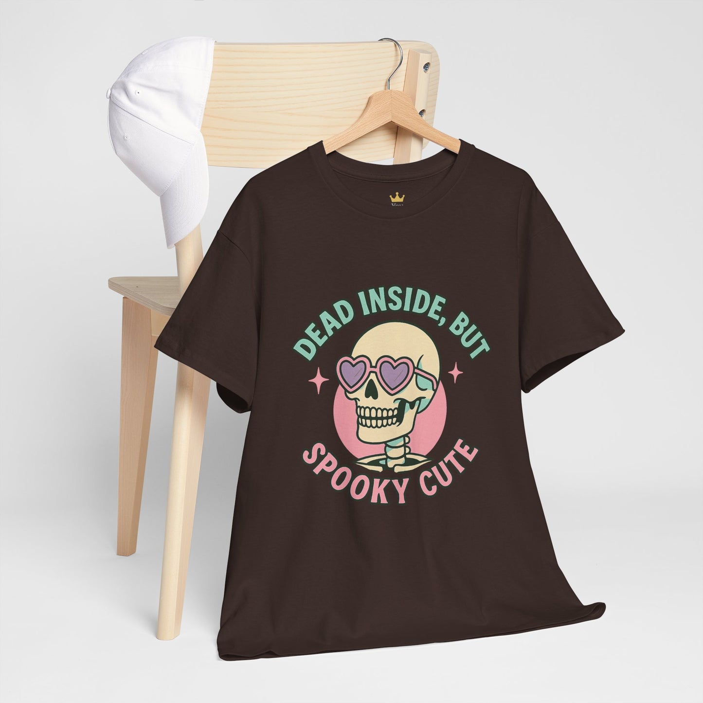 Dead Inside But Spooky Cute Shirt | Pastel Goth Skeleton Halloween Tee