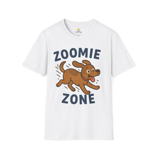 Unisex Dog Lover T-Shirt, Zoomie Zone Tee, Cute Pet Shirt, Funny Animal Humor Top, Gifts for Dog Owners, Playful Canine Apparel