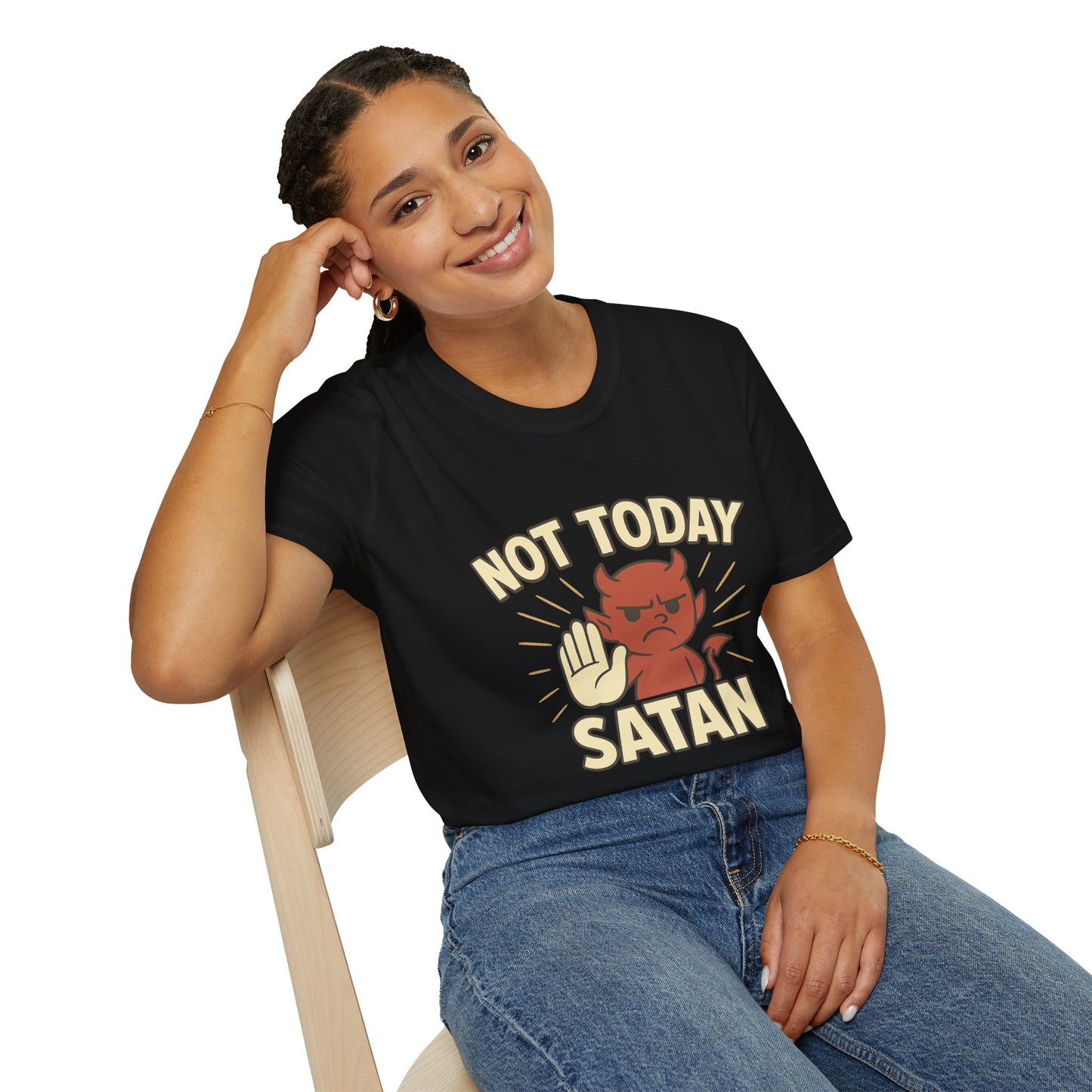 Not Today Satan Shirt | Funny Devil T-Shirt for Zero-Chill Mood Days