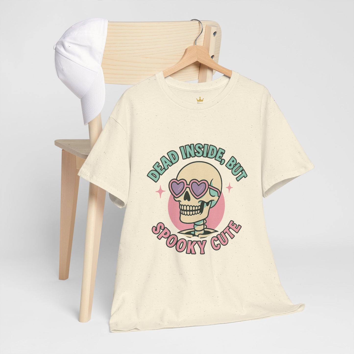 Dead Inside But Spooky Cute Shirt | Pastel Goth Skeleton Halloween Tee