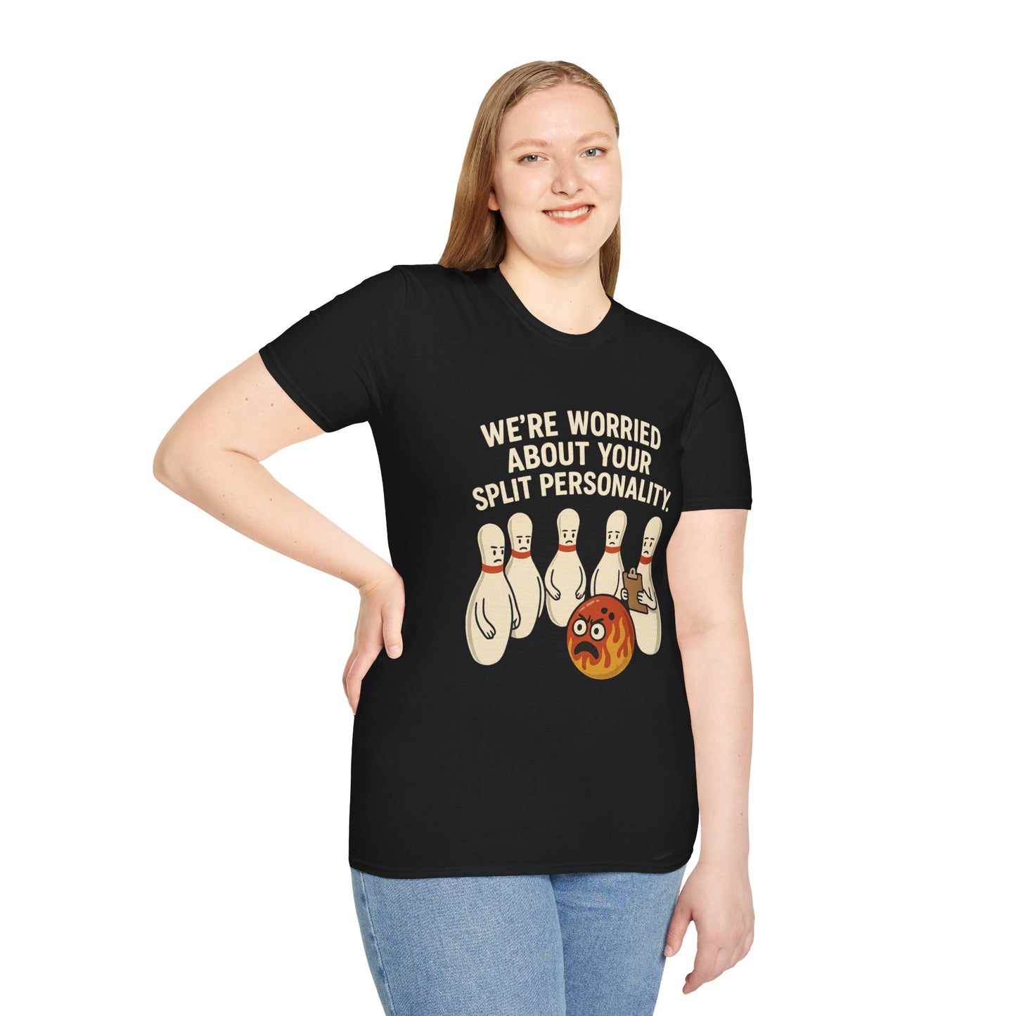 Bowling Intervention T-Shirt | "Split Personality" Funny League Tee