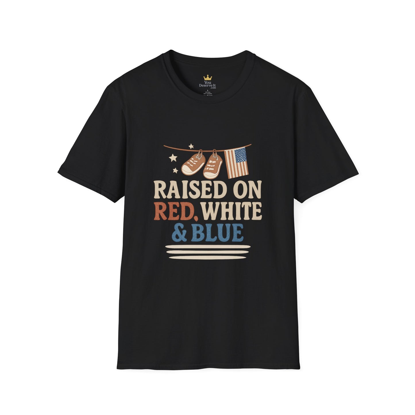 Raised on Red, White & Blue | Vintage Patriotic Tee