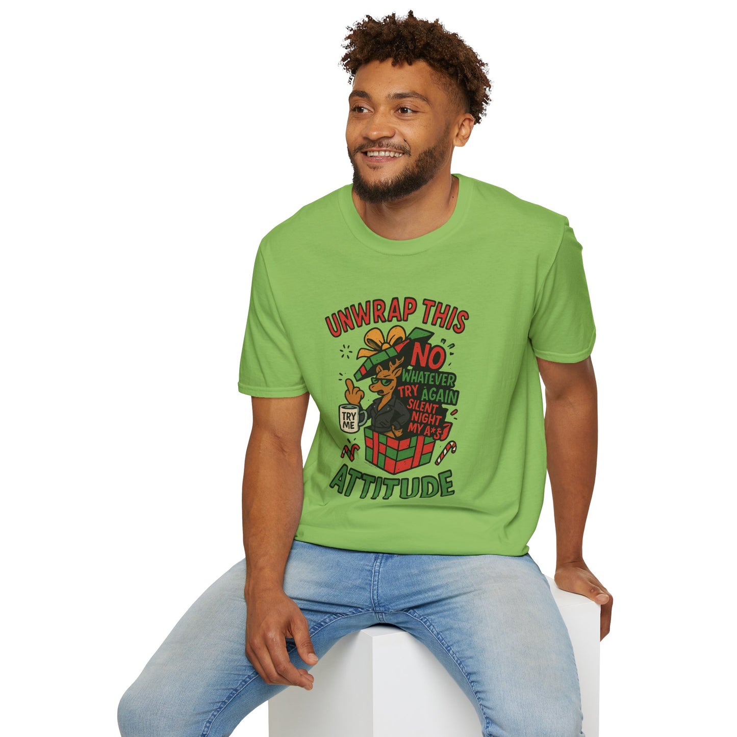 Unwrap This Attitude Christmas Shirt | Funny Sarcastic Holiday Tee | Sassy Anti-Christmas Style