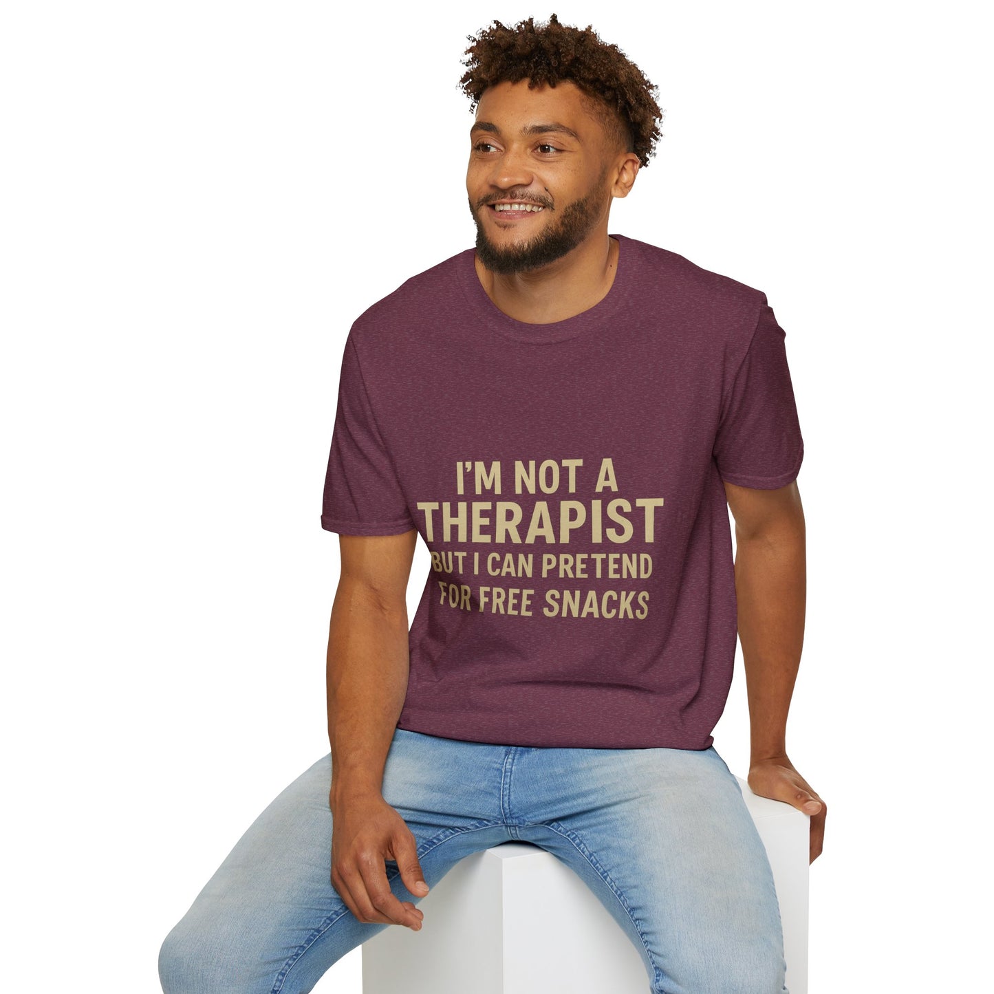 Humorous Therapist T-Shirt, Fun Gift for Friends, Casual Wear, Ideal for Birthdays, Snacks Lover Shirt, Unisex Comfort Tee