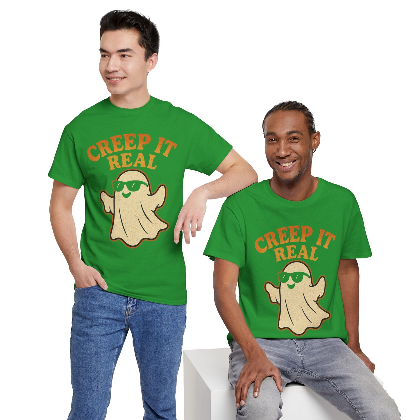 Creep It Real Shirt | Funny Halloween Ghost T-Shirt with Sunglasses
