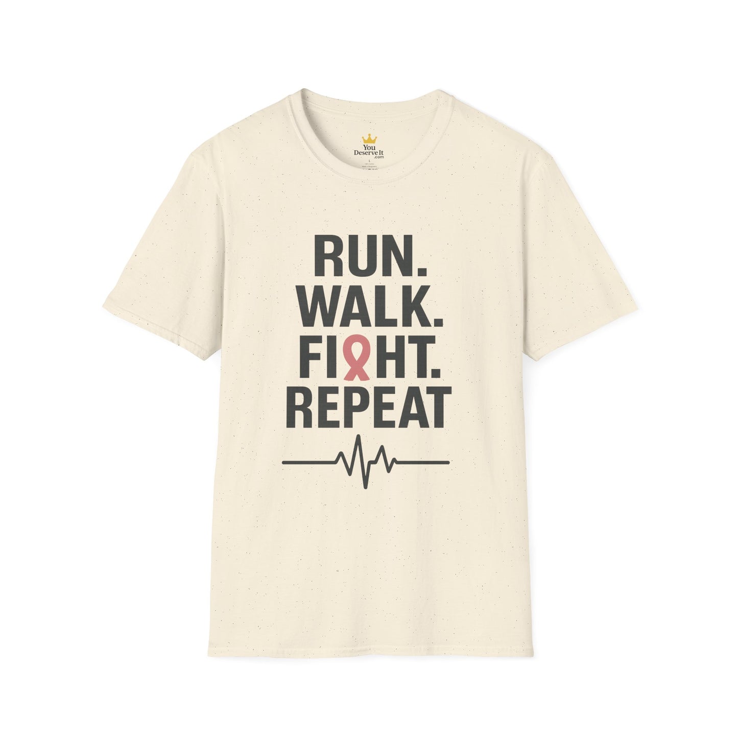Run. Walk. Fight. Repeat. | Breast Cancer Awareness Tee