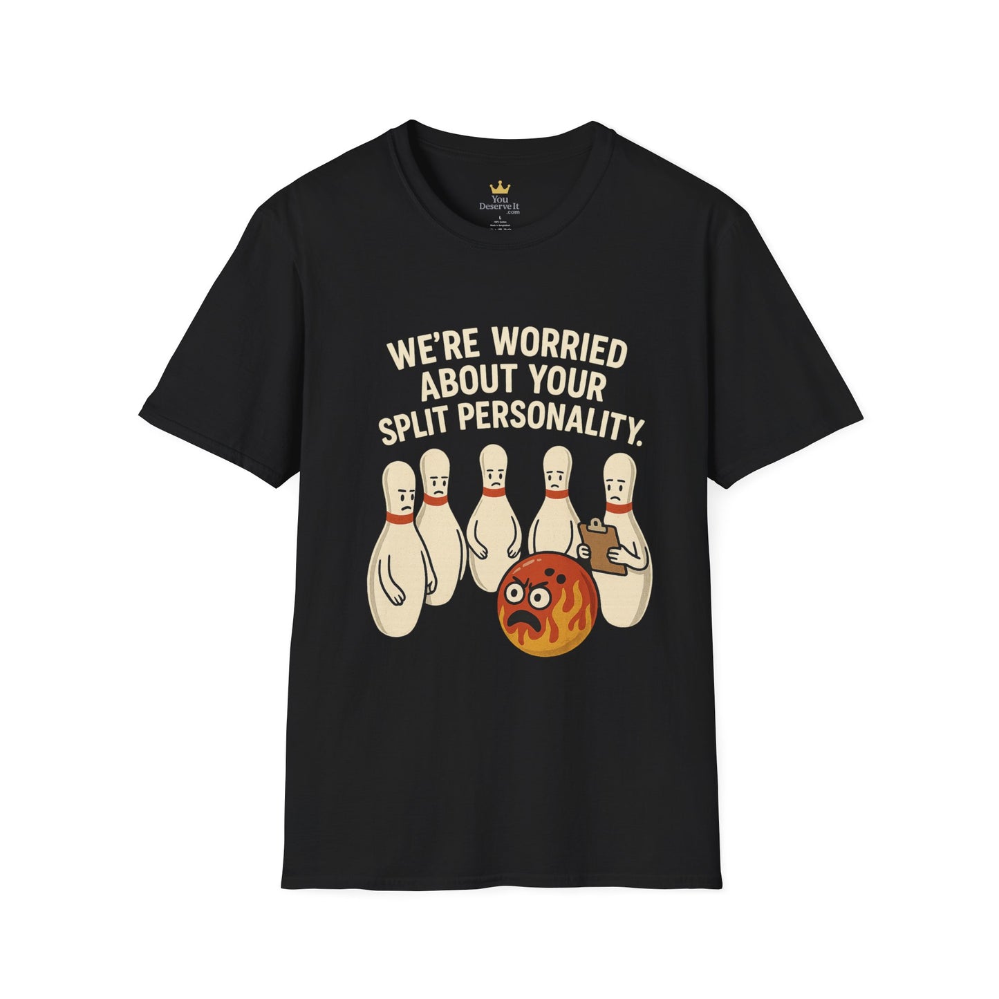 Bowling Intervention T-Shirt | "Split Personality" Funny League Tee