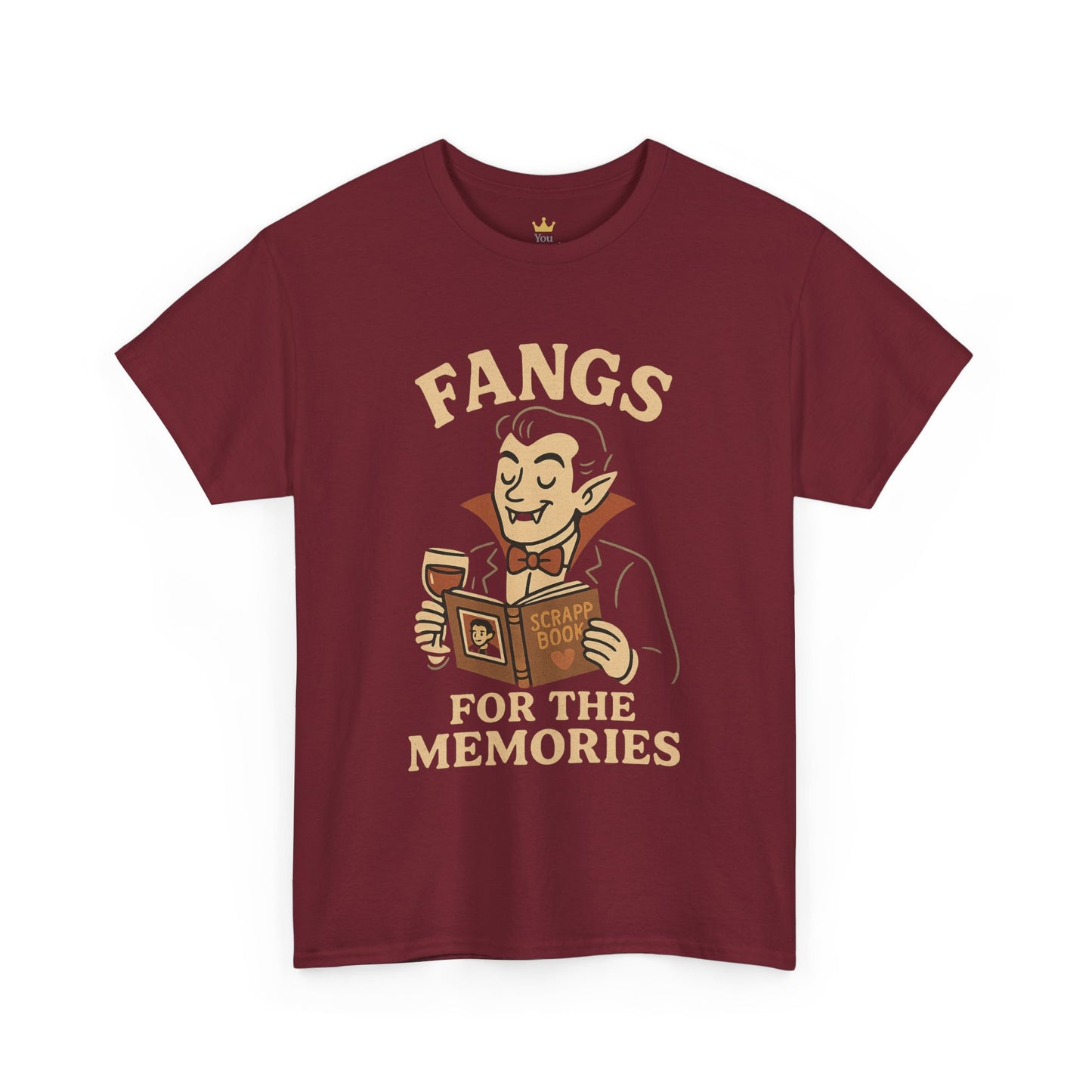 Fangs for the Memories Shirt | Funny Vampire Halloween Tee with Scrapbook Design