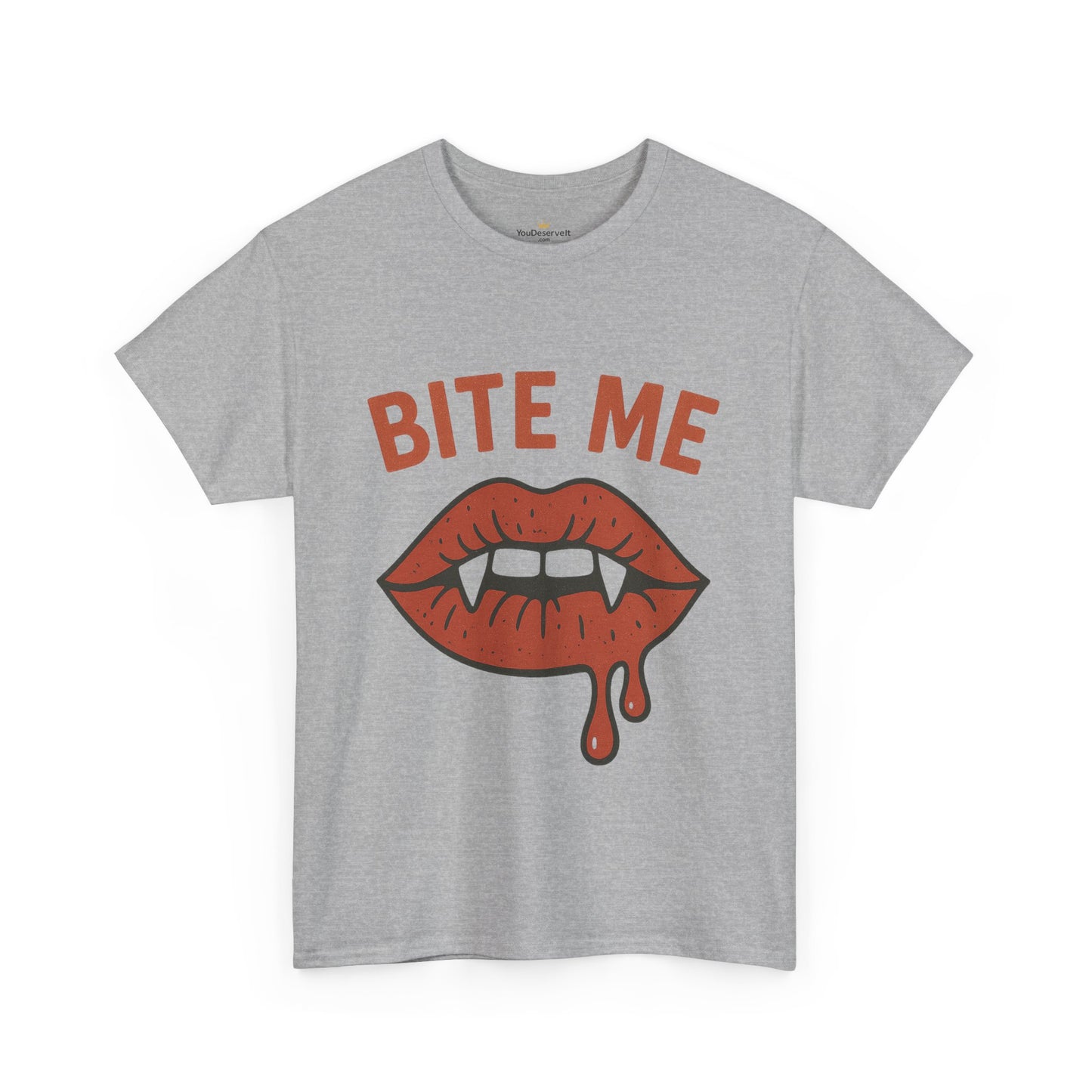 Bite Me Graphic Tee | Unisex Cotton Shirt, Halloween Apparel, Funny T-Shirt, Gothic Style, Trendy Graphic Tee