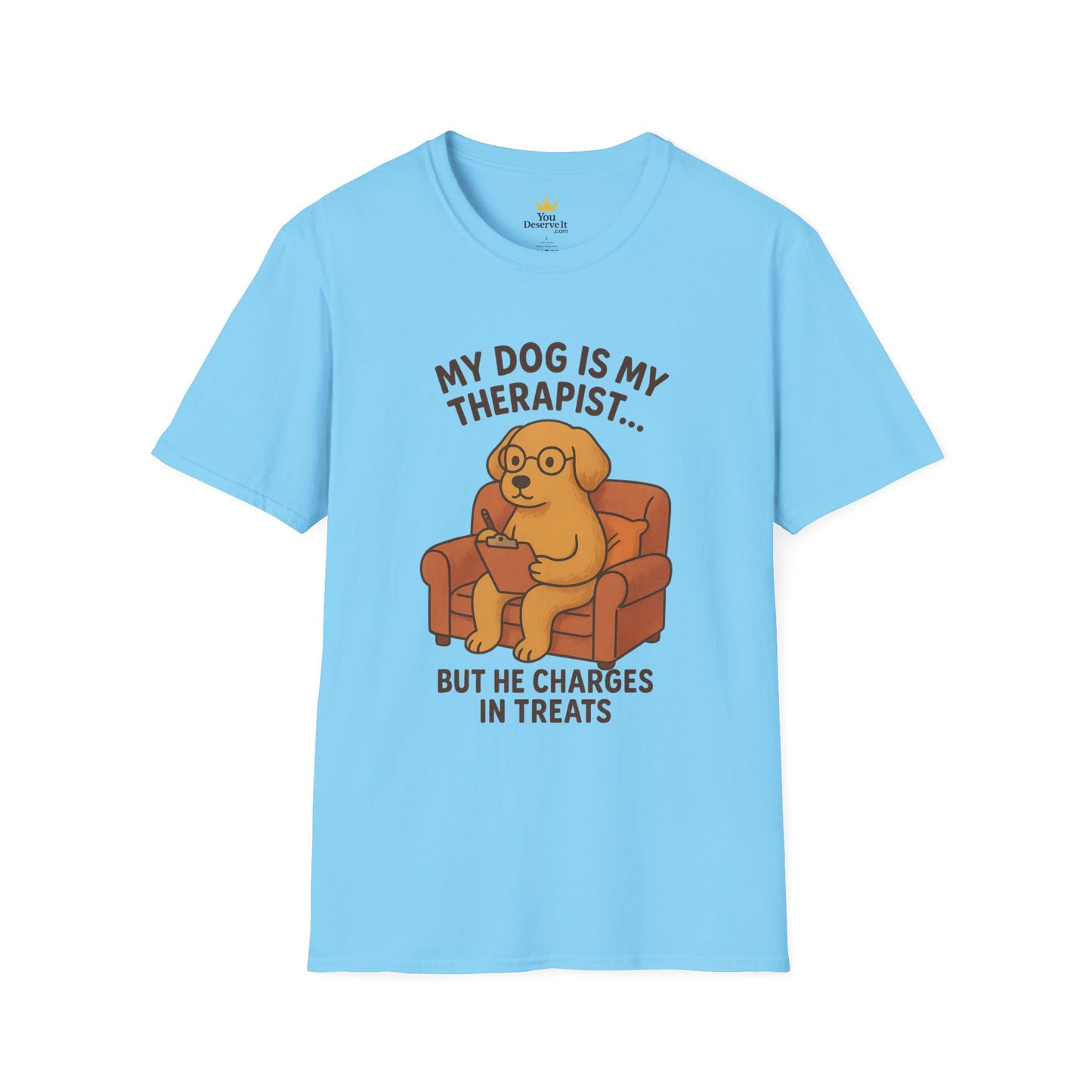 My Dog is My Therapist T-Shirt, Funny Dog Lover Shirt, Pet Owner Gift, Cute Animal Tee, Casual Dog Mom Apparel