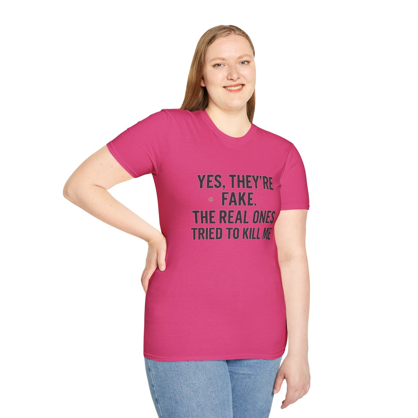 Yes, They're Fake | Breast Cancer Survivor Shirt