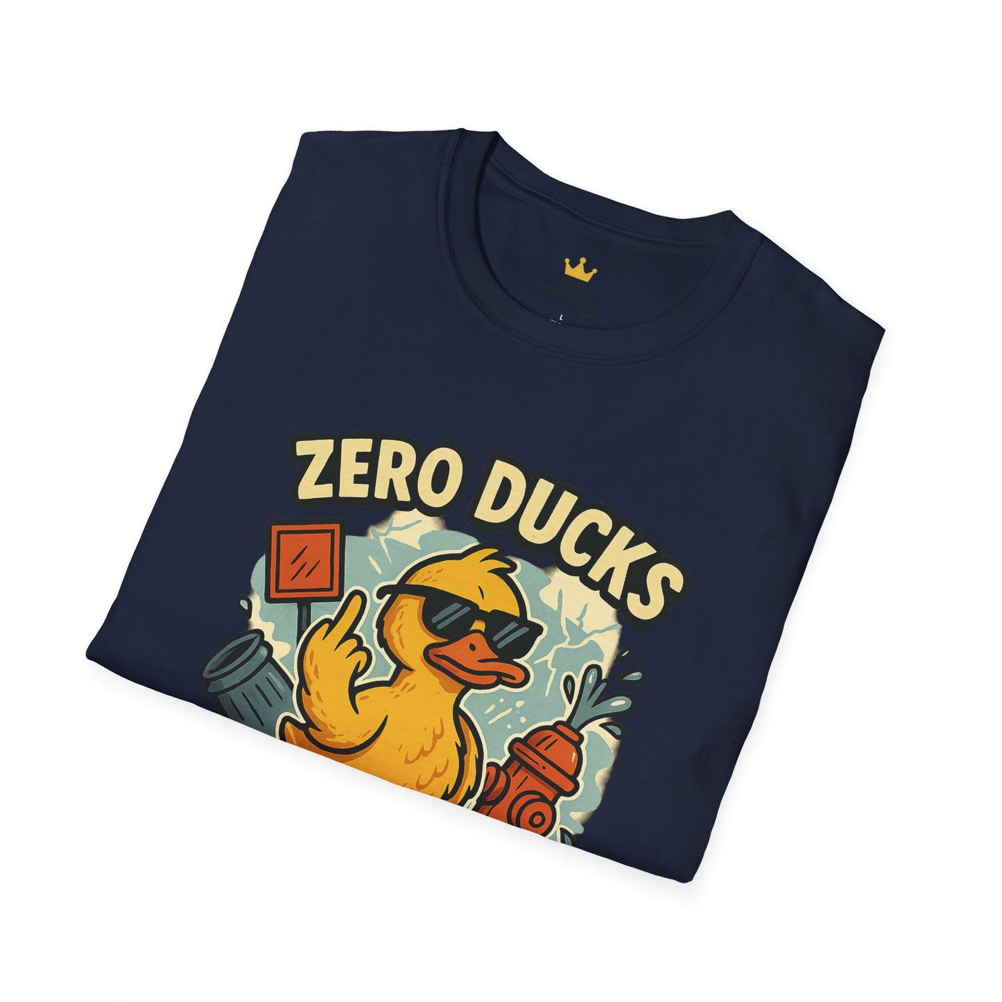 Zero Ducks Given T-Shirt | Funny Sarcastic Duck Flipping Off Graphic Tee