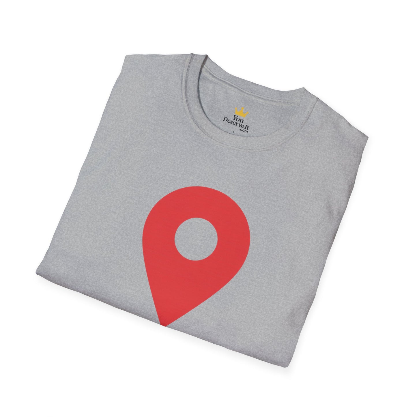 On My Way (Still in the Shower) T-Shirt – Funny Latecomer Gift with Location Pin Design