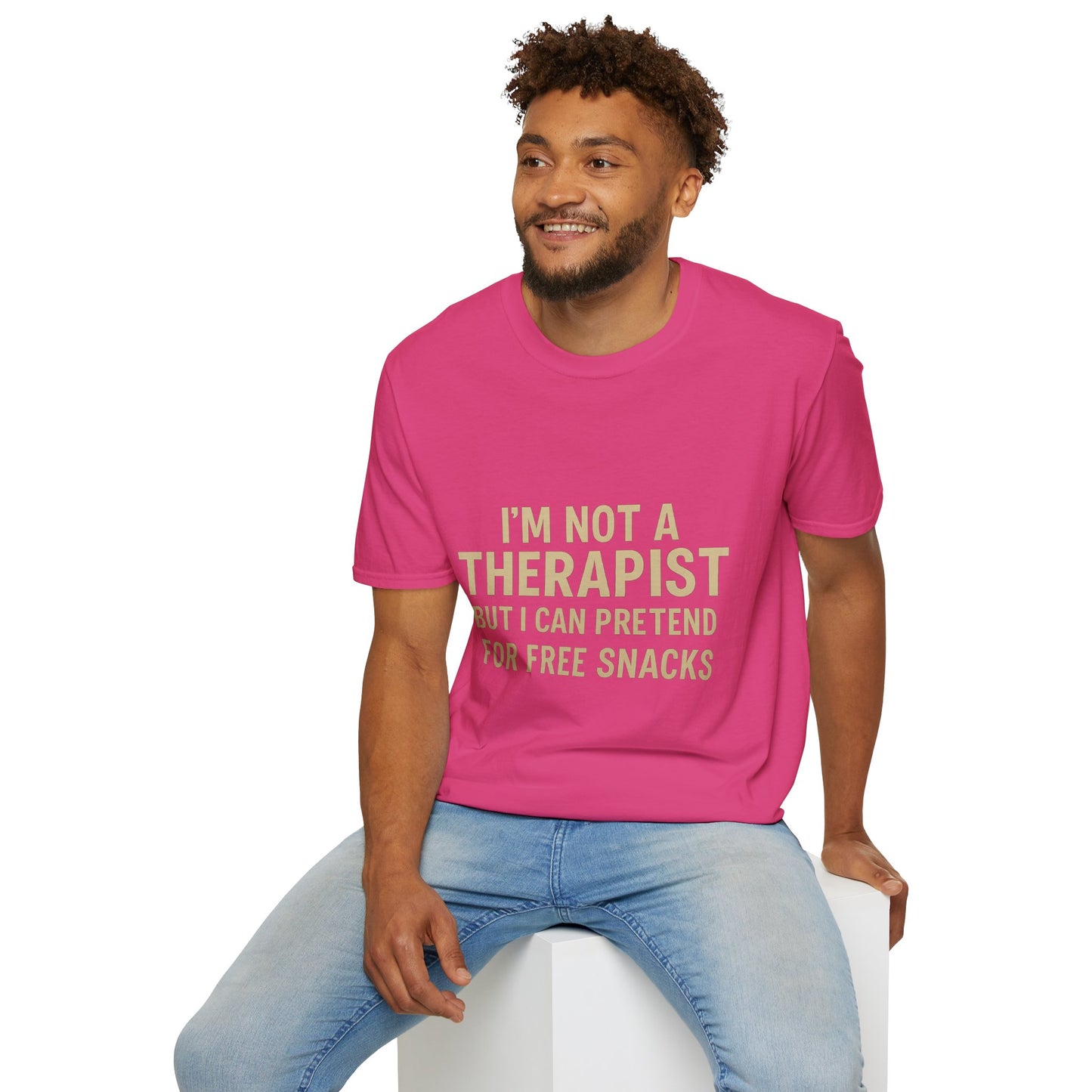 Humorous Therapist T-Shirt, Fun Gift for Friends, Casual Wear, Ideal for Birthdays, Snacks Lover Shirt, Unisex Comfort Tee