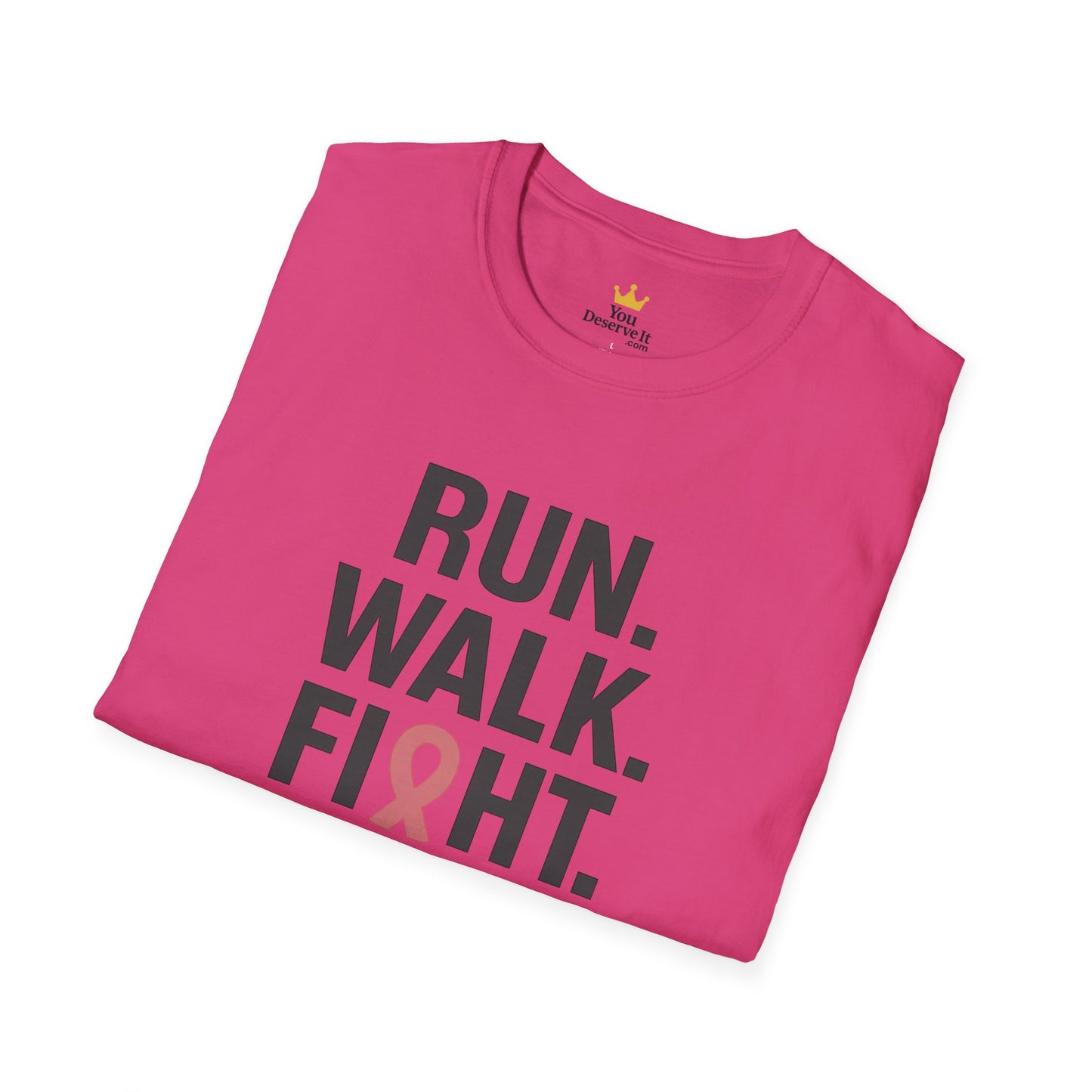Run. Walk. Fight. Repeat. | Breast Cancer Awareness Tee