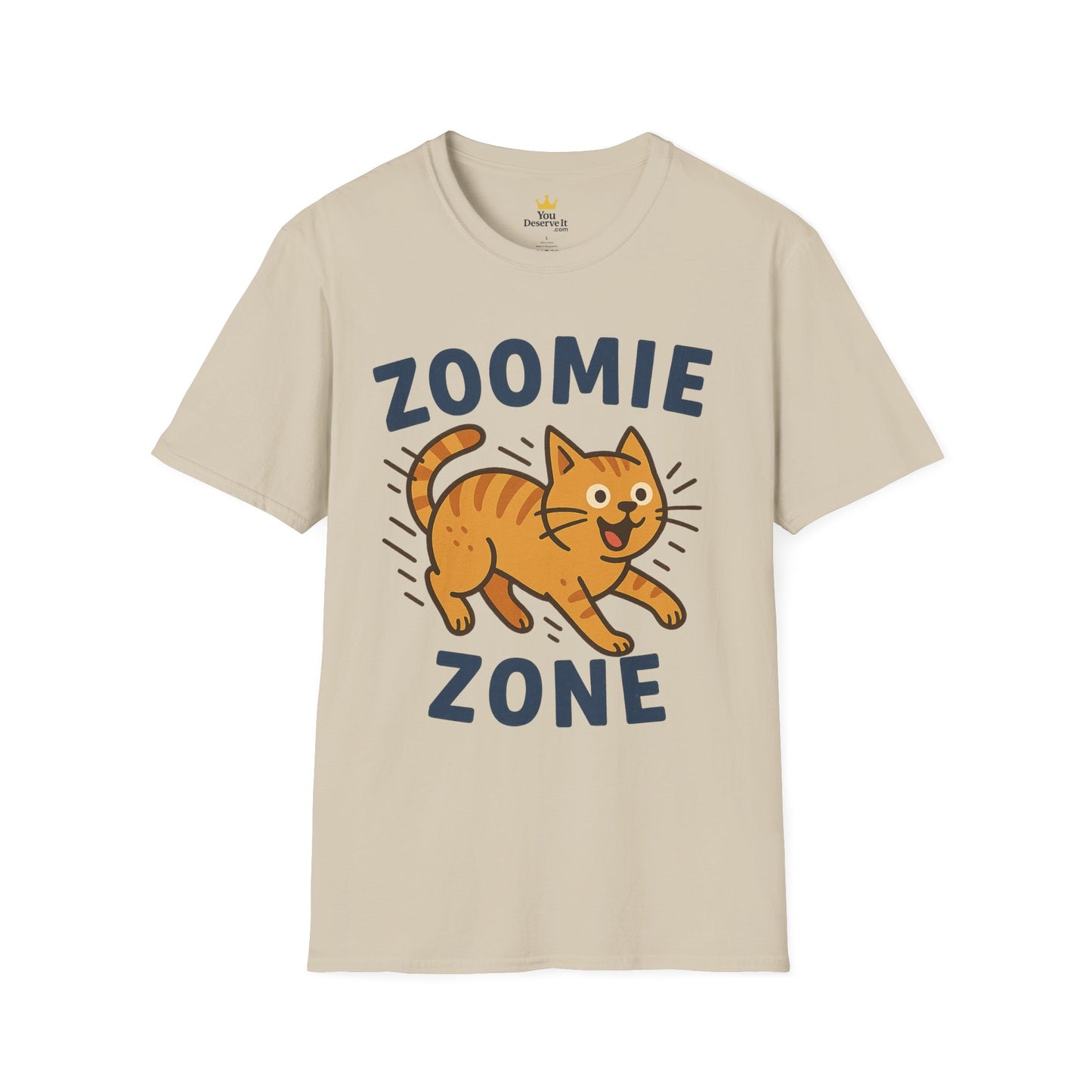 Cute Cat Zoomie Zone T-Shirt, Cat Lover Gift, Funny Pet Tee, Animal T-Shirt, Casual Everyday Top