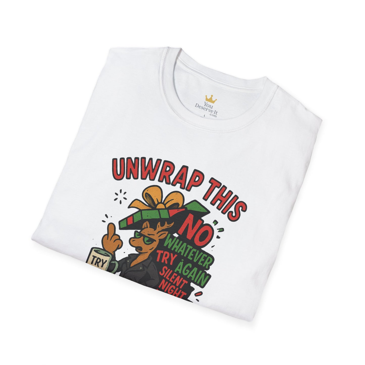 Unwrap This Attitude Christmas Shirt | Funny Sarcastic Holiday Tee | Sassy Anti-Christmas Style
